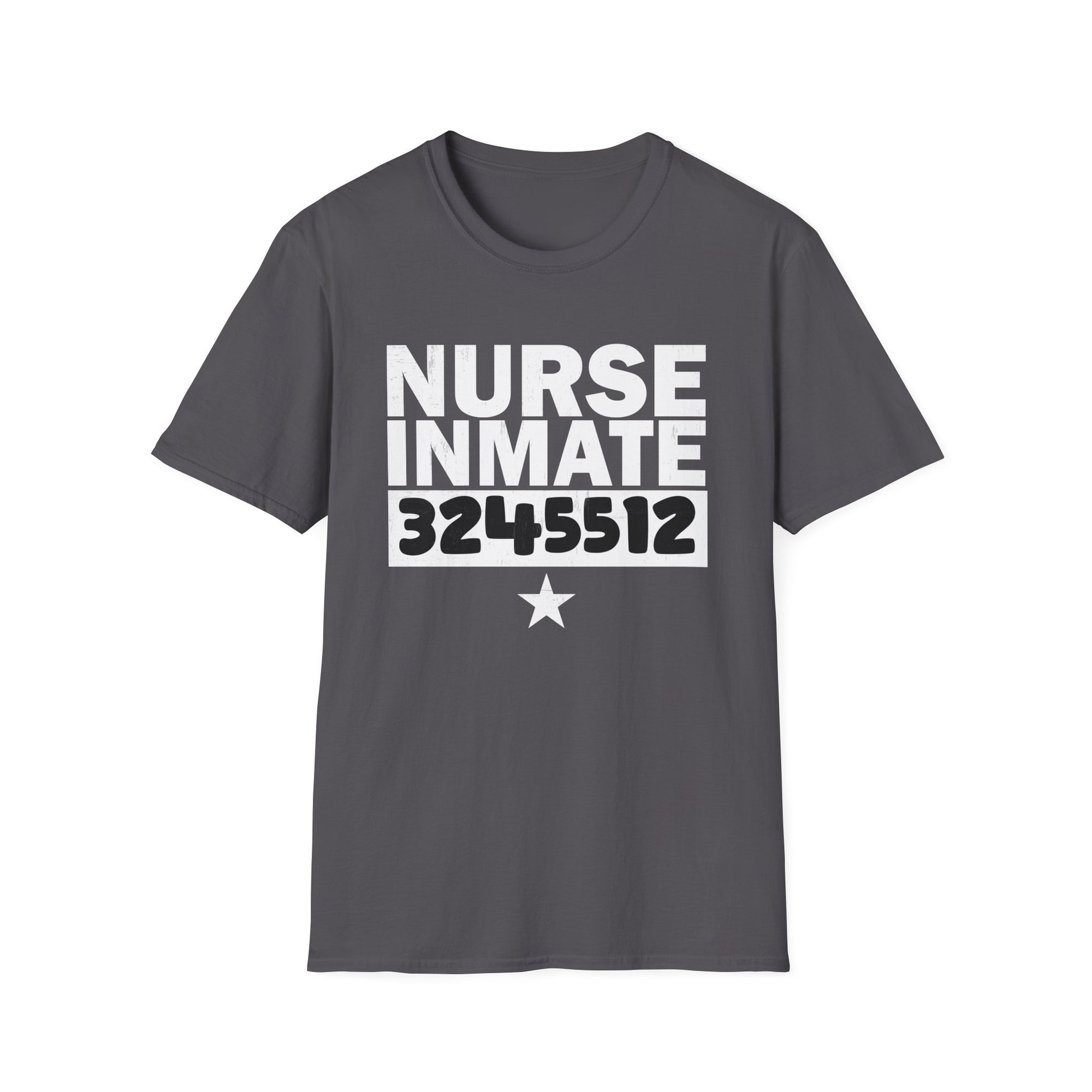 Nurse Inmate Softstyle T-Shirt, Funny Nurse Gift, Unisex Tee for Healthcare Workers, Medical Humor Shirt, Gift for Nurses