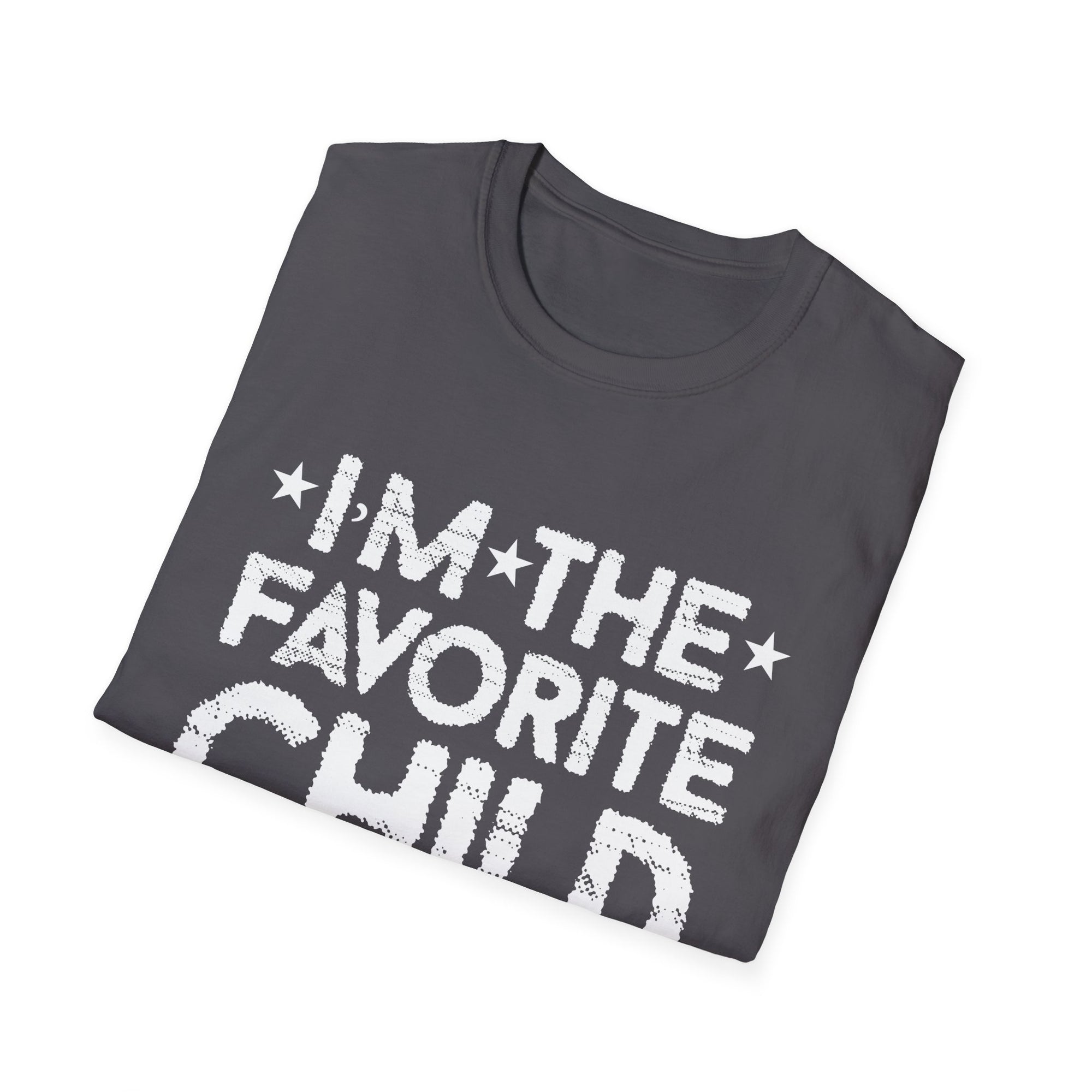 Funny Favorite Child T-Shirt, Unisex Softstyle Tee, Family Humor Shirt, Gifts for Siblings, Casual Wear, Birthday Gift