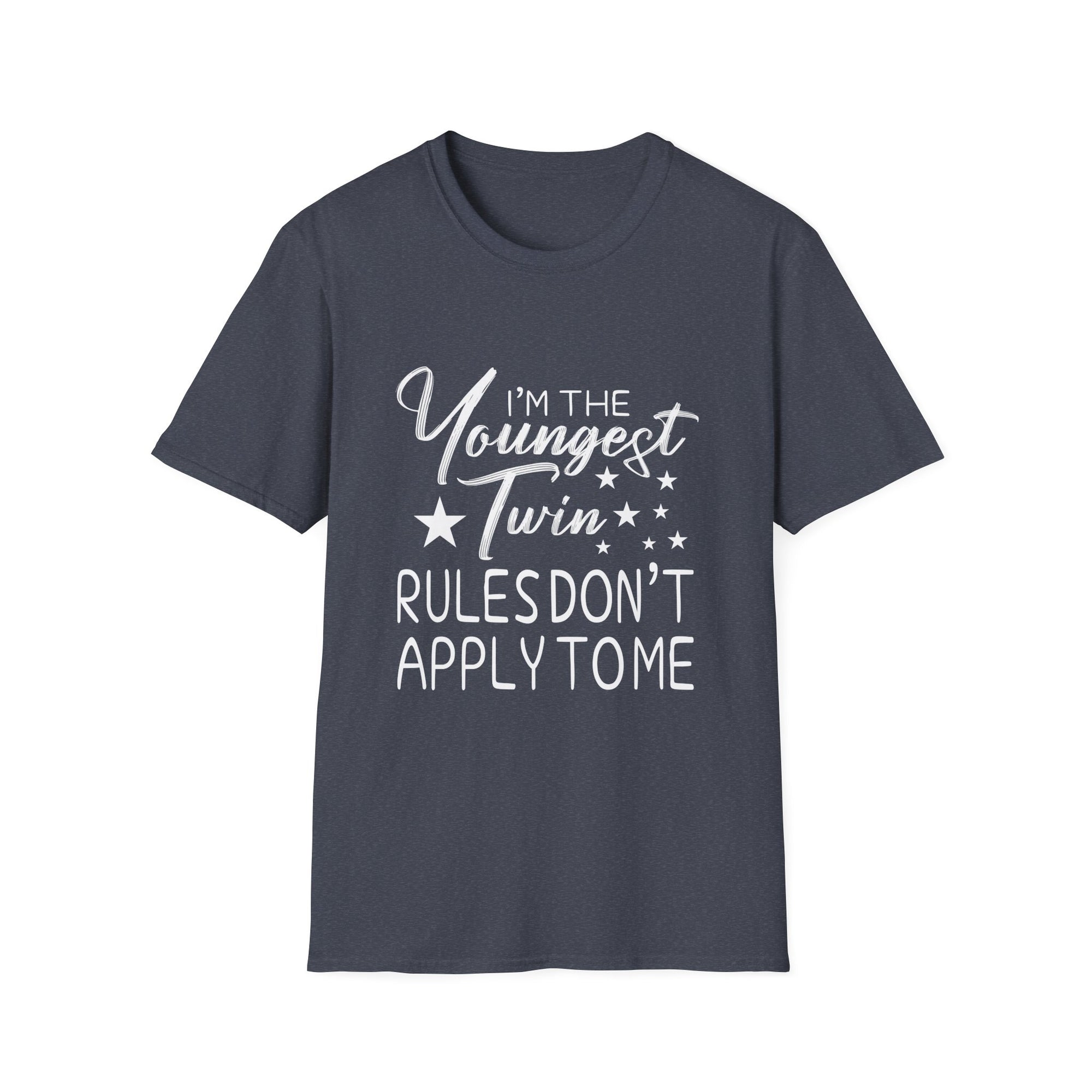I'm the Youngest Twin T-Shirt, Unisex Softstyle Shirt, Perfect for Twin Celebrations, Birthday Gifts, Family Gatherings