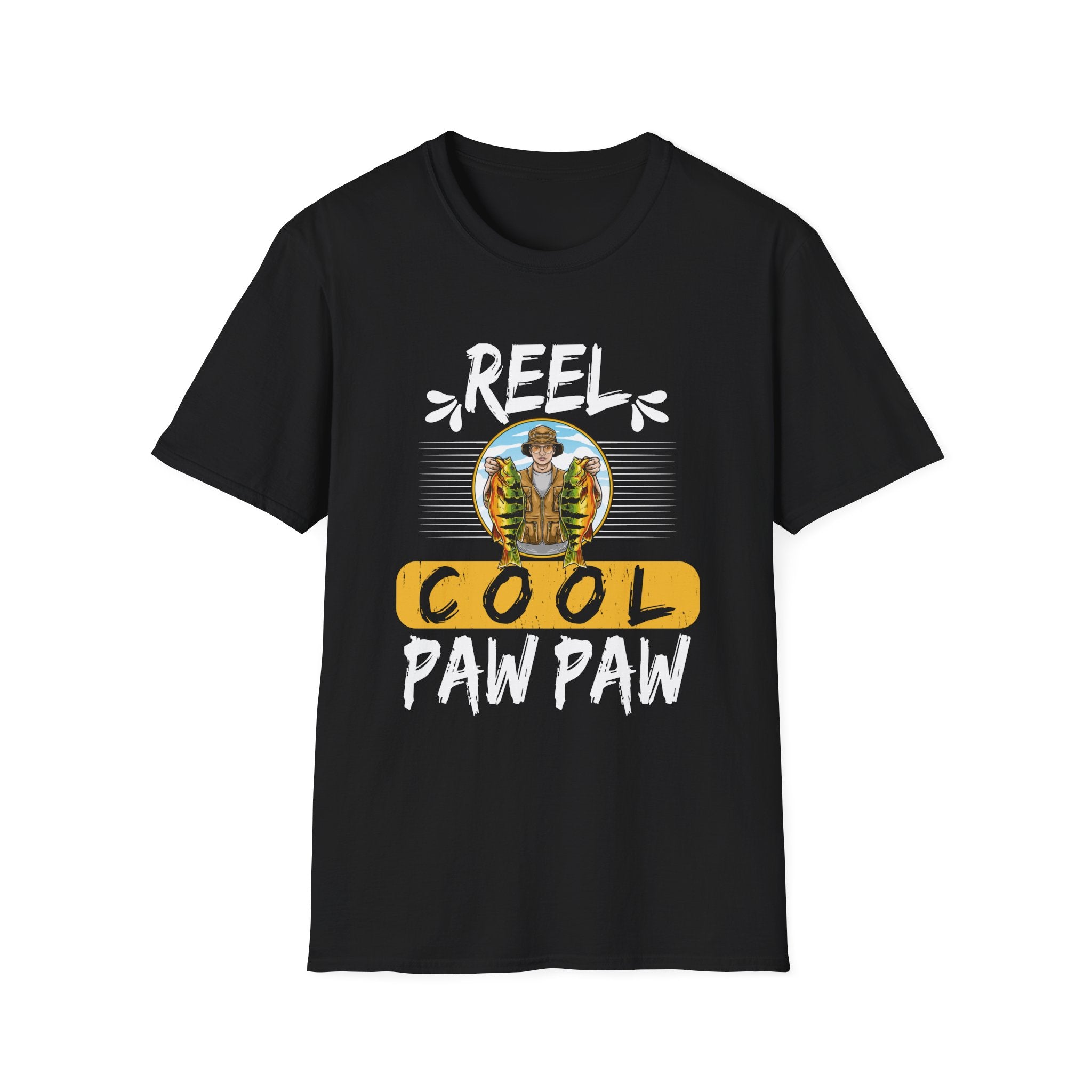 Reel Cool Paw Paw T-Shirt, Funny Grandpa Gift, Fishing Enthusiast Apparel, Unisex Graphic Tee, Outdoor Adventure Shirt