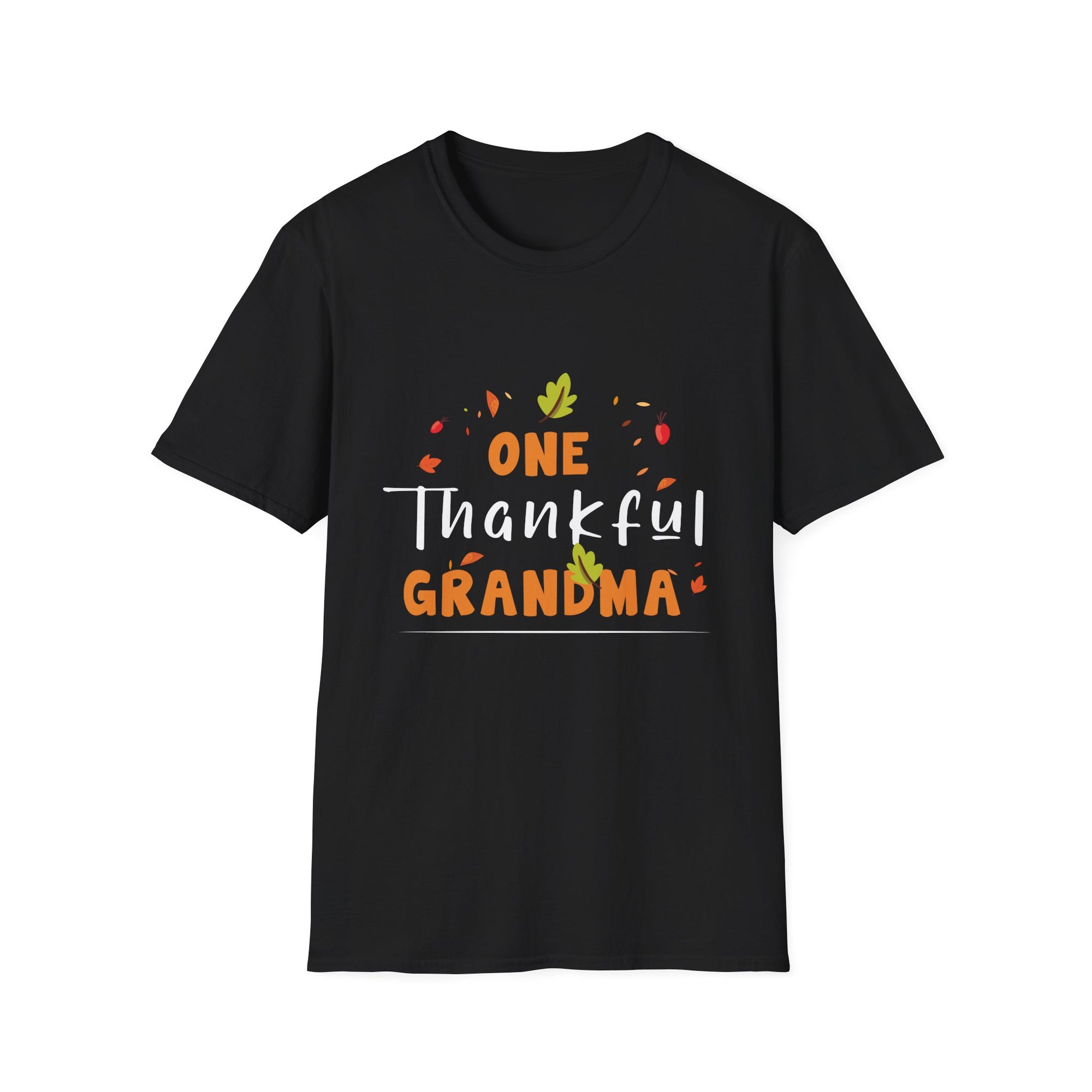 Thankful Grandma T-Shirt, Perfect Fall Gift, Thanksgiving Apparel, Unisex Softstyle Tee, Family Celebration Shirt, Fall Style