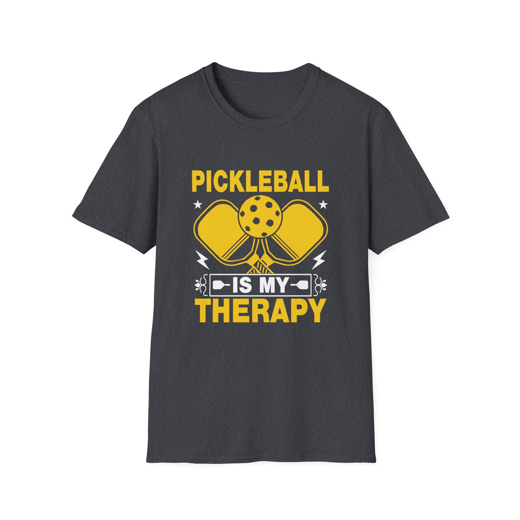Pickleball Therapy T-Shirt, Unisex Softstyle Tee, Activewear for Pickleball Lovers, Sports Gift for Players, Fun Workout Shirt