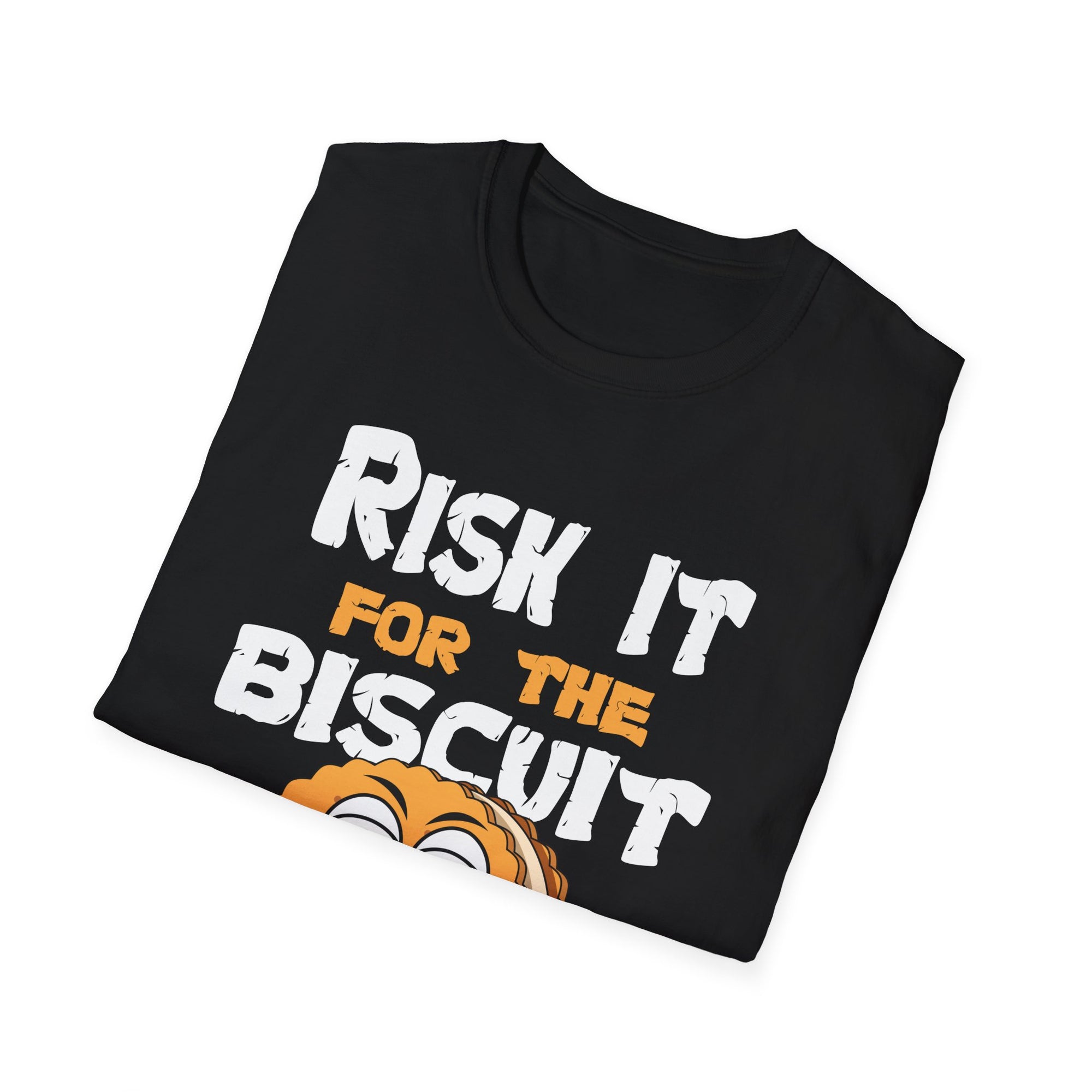 Risk It for the Biscuit Unisex Softstyle T-Shirt, Funny Graphic Tee, Casual wear, Gift for Food Lovers, Snack Humor Shirt, Birthday Gift
