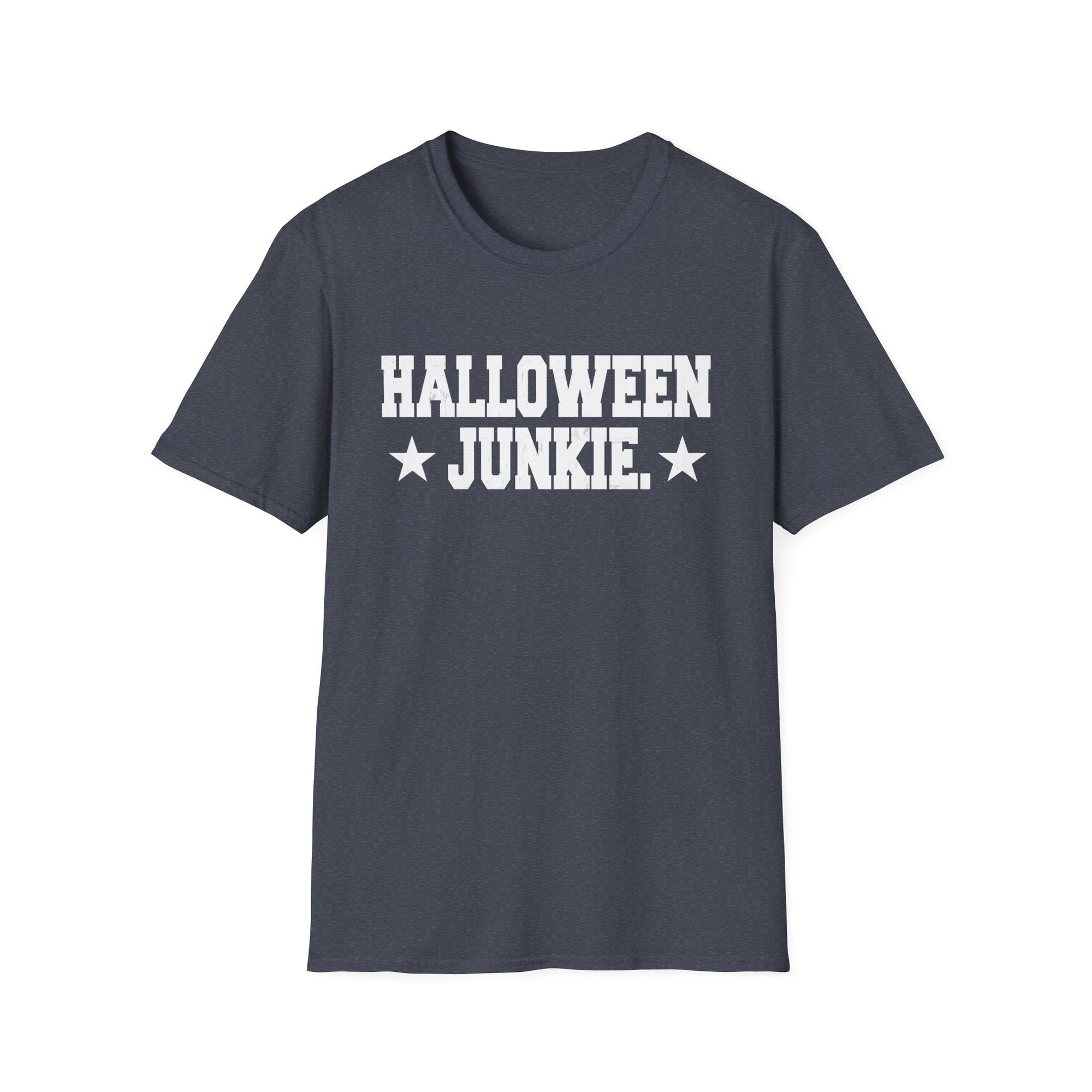 Halloween Junkie Unisex Softstyle T-Shirt, Spooky Apparel, October Fest, Halloween Costume, Fall Fashion, Gift for Halloween Lovers