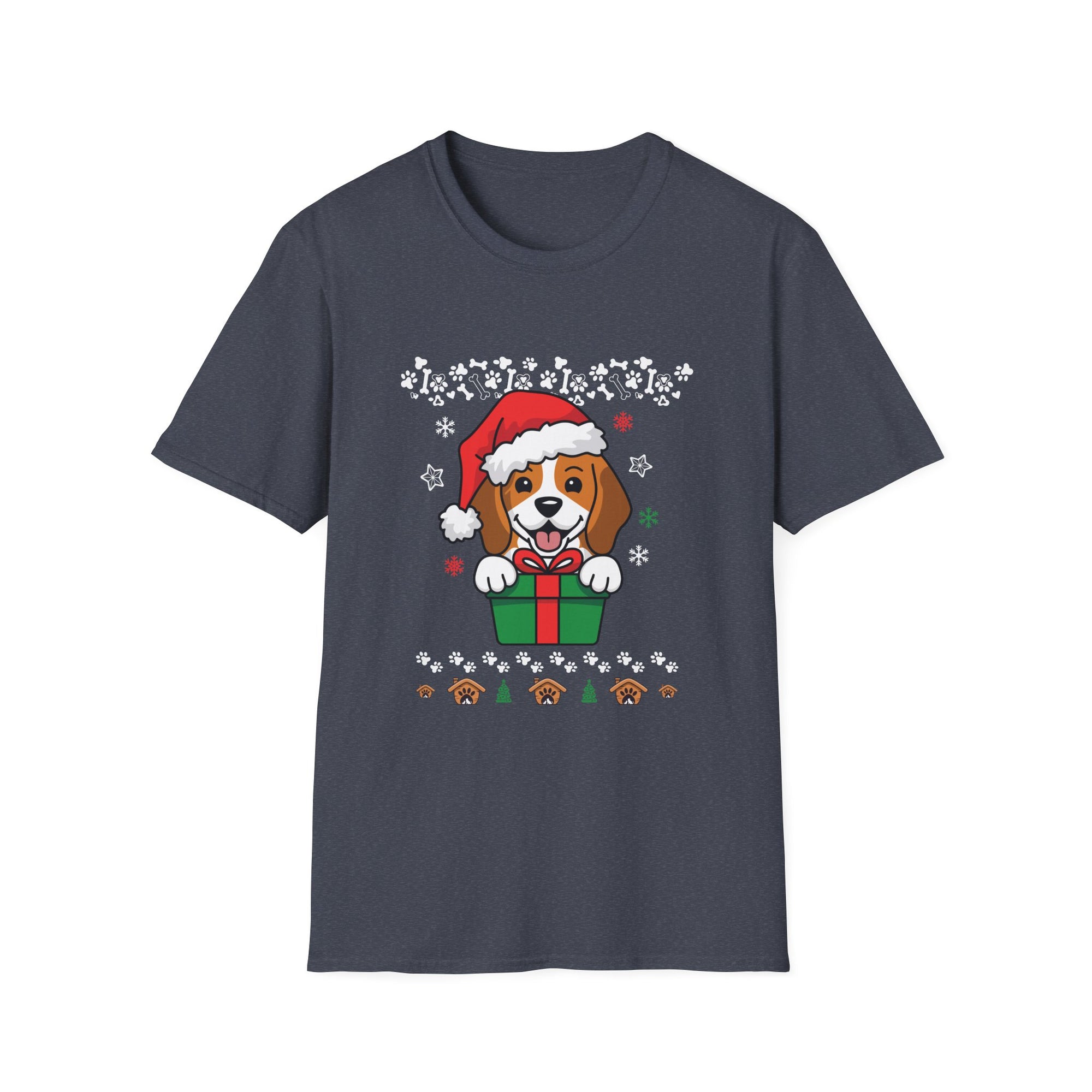 Festive Dog Christmas T-Shirt | Holiday Apparel, Dog Lover Gift, Unisex Tee, Ugly Sweater Alternative, Pet-Themed Clothing