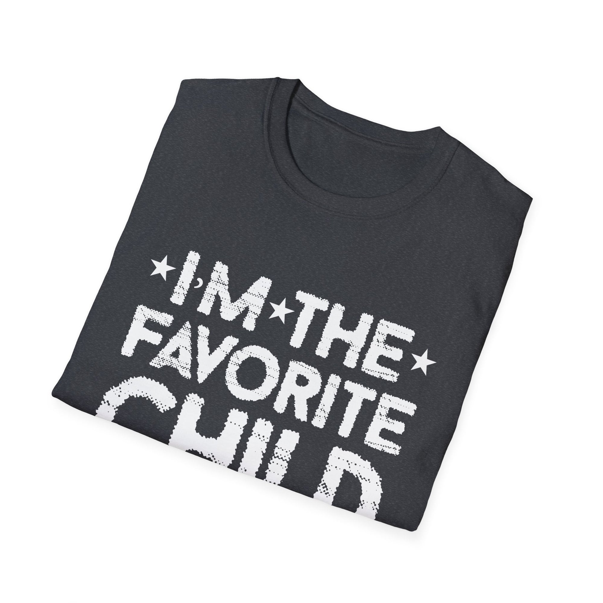 Funny Favorite Child T-Shirt, Unisex Softstyle Tee, Family Humor Shirt, Gifts for Siblings, Casual Wear, Birthday Gift