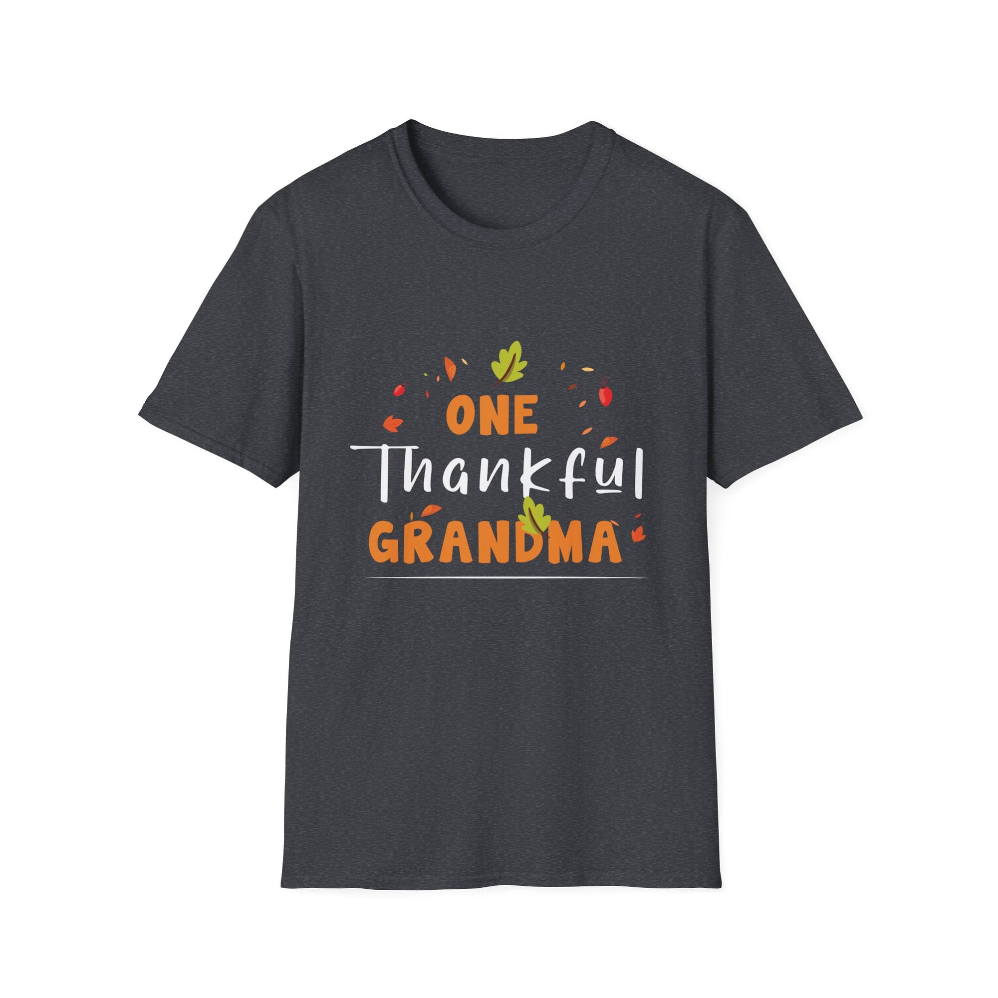 Thankful Grandma T-Shirt, Perfect Fall Gift, Thanksgiving Apparel, Unisex Softstyle Tee, Family Celebration Shirt, Fall Style