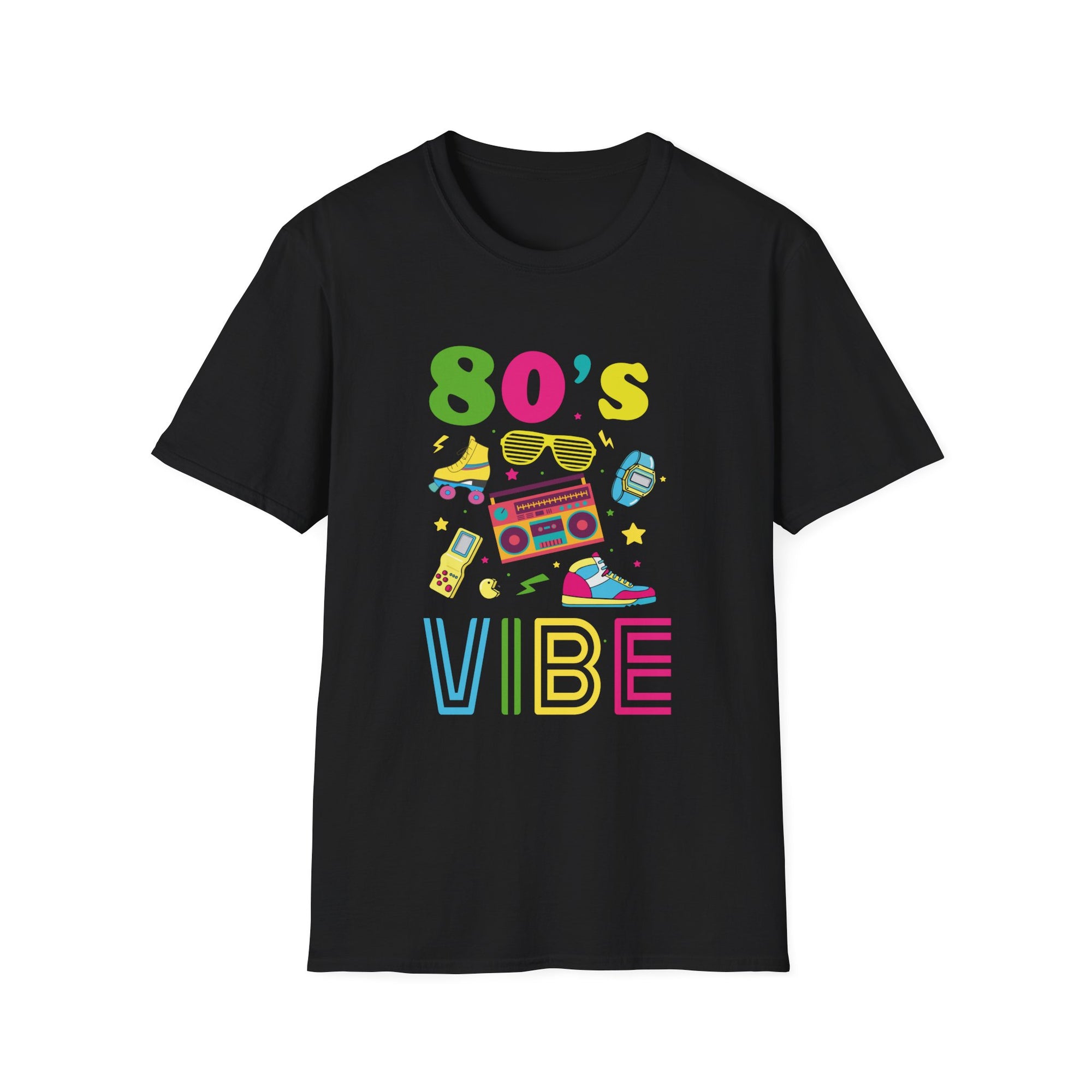Retro 80's Vibe Unisex T-Shirt, 80s Nostalgia Tee, Music Lover Gift, Vintage Style Shirt, Fun Casual Wear