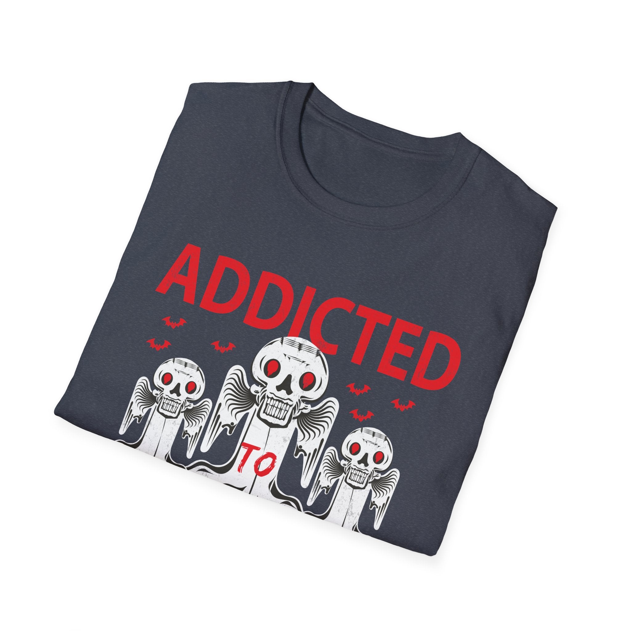 Addicted to Horror Movies Unisex T-Shirt | Perfect for Movie Lovers, Halloween, Gifts, Horror Fans, Casual Wear