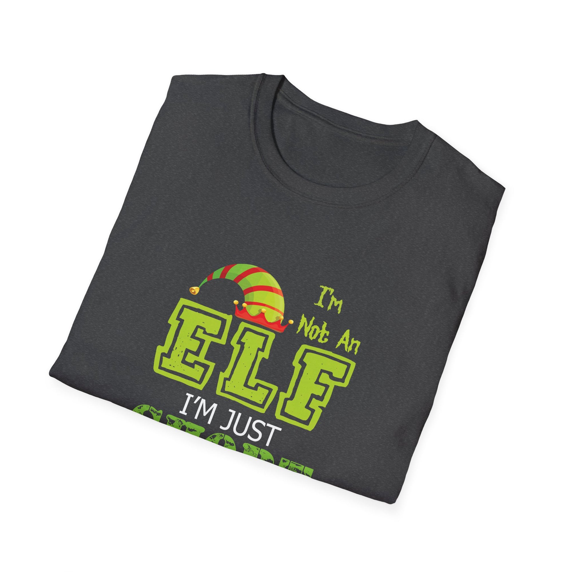 Funny Christmas T-Shirt - I'm Not An Elf, I'm Just Short - Unisex Softstyle Tee, Holiday Gift for Short People, Elf Humor Shirt, [...]