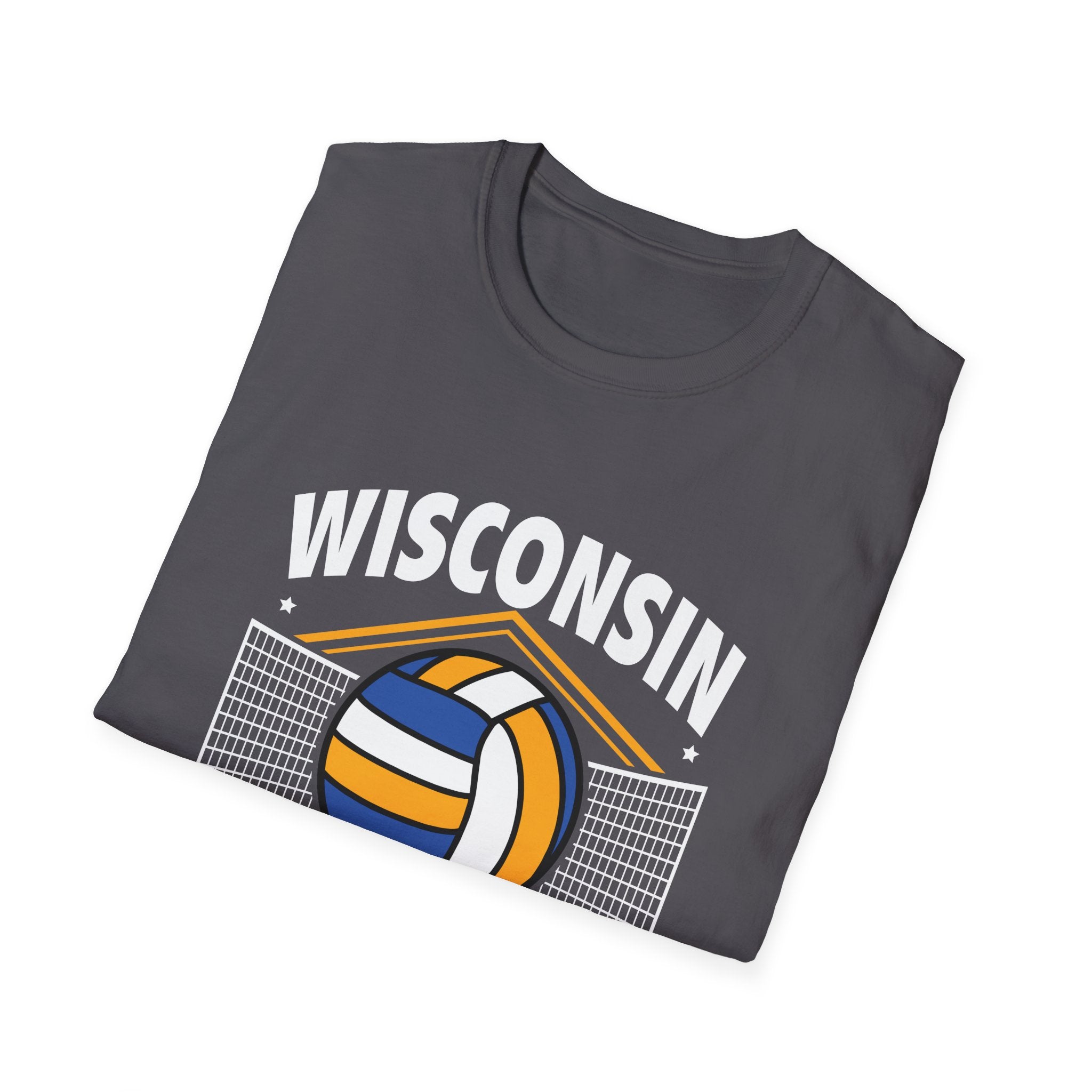 Wisconsin Volleyball Unisex T-Shirt | Sporty Tee, Team Apparel, Gift for Players, Fan Shirt, Game Day Top, Volleyball Lover Gift