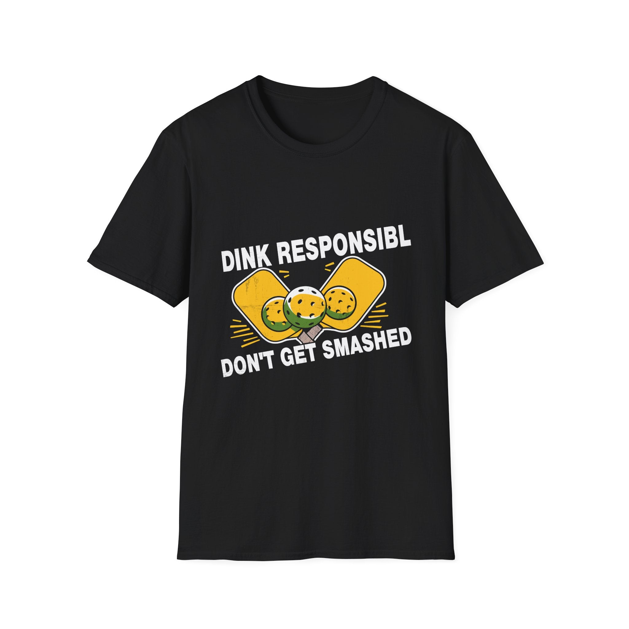 Dink Responsibl T-Shirt, Unisex Softstyle Tee, Funny Casual Wear, Pickleball Gift, Summer Vibes, Sports Tee.