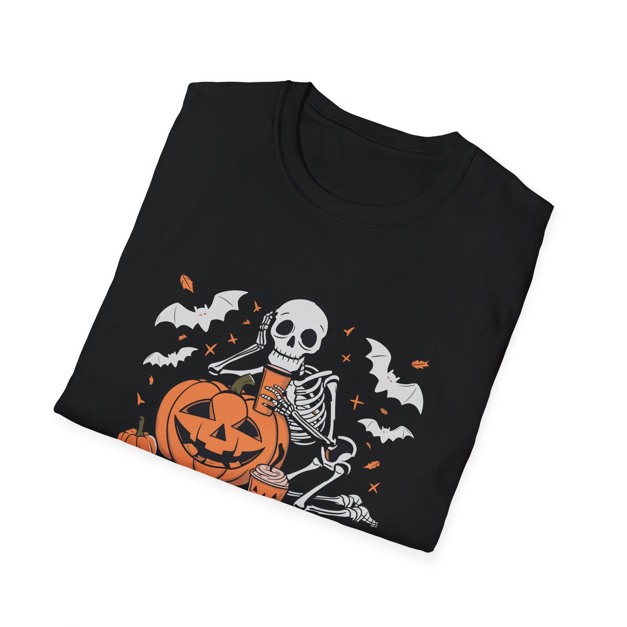 Halloween Skull T-Shirt, Unisex Graphic Tee, Spooky Costume Shirt, Autumn Gift, Festive Fall Wardrobe