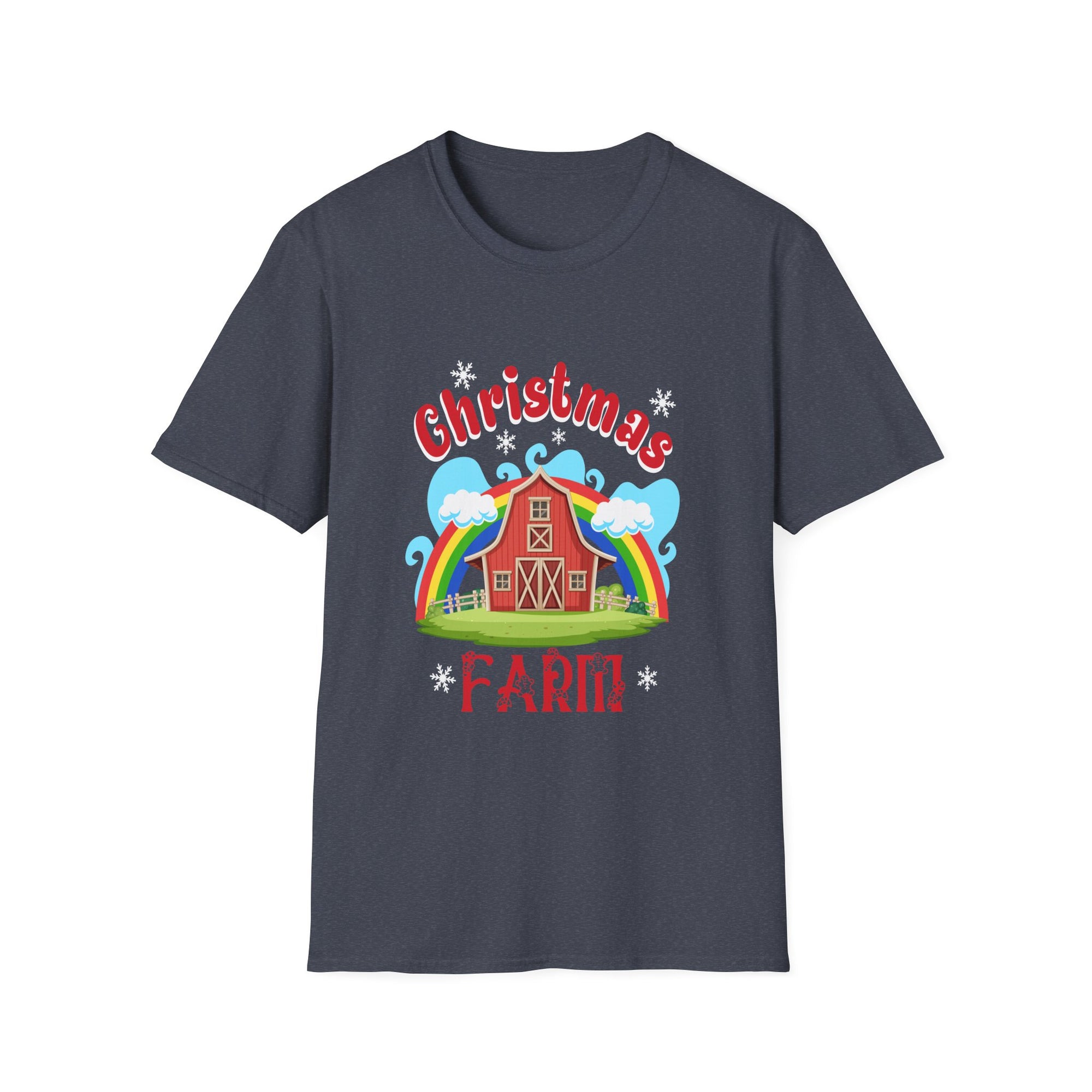Christmas Farm Unisex T-Shirt | Festive Holiday Tee, Cozy Christmas Apparel, Farm-themed Gift, Cute Seasonal Shirt, Fun Holiday Outfit