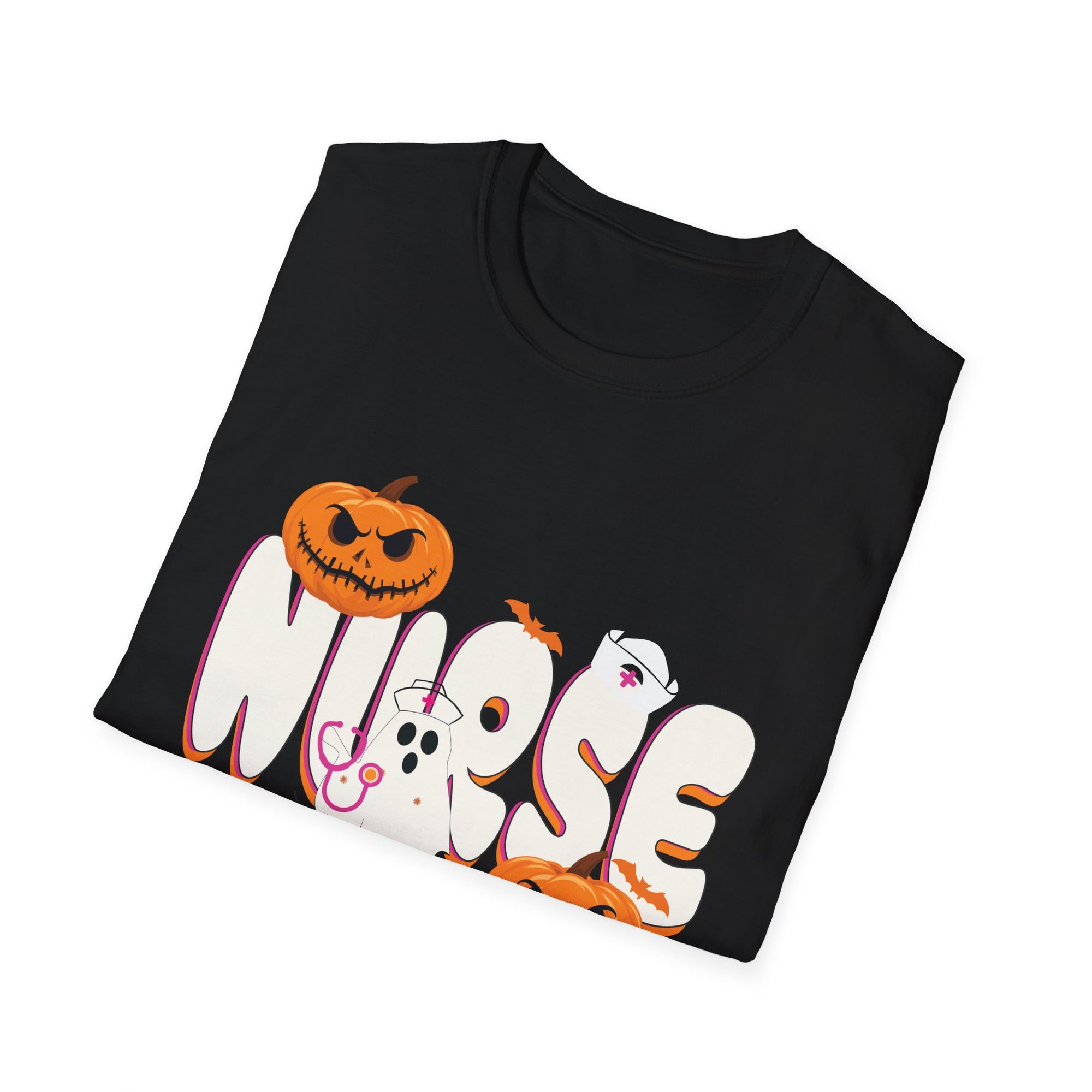 Spooky Ghost Moose T-Shirt, Halloween T-Shirt, Fall Fashion, Unisex Tee, Gift for Halloween Lovers, Cute Pumpkin Tee