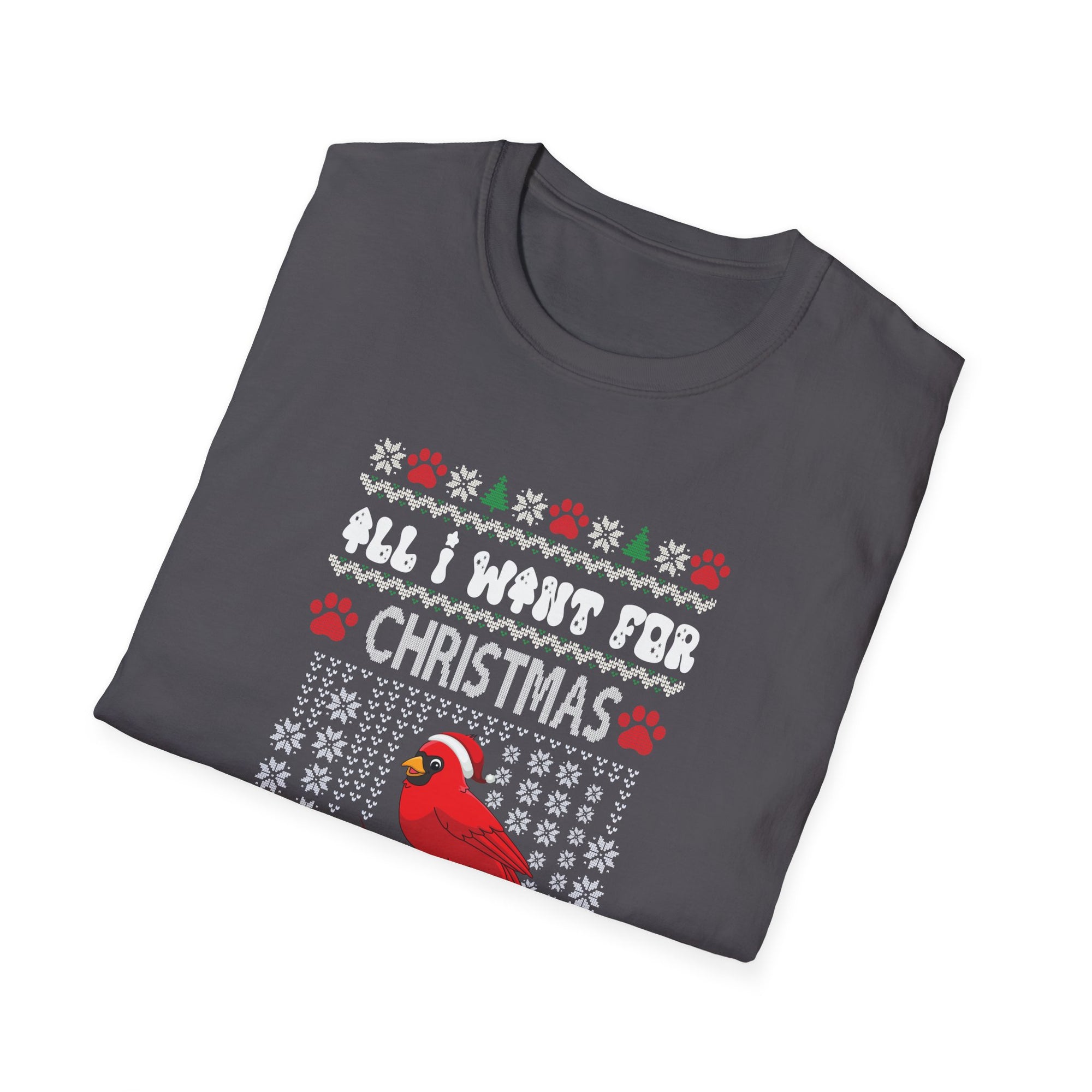 Christmas Cardinal Pigeon Tee, Funny Holiday Shirt, Unisex Graphic Tee, Christmas Gift, Festive Sweatshirt