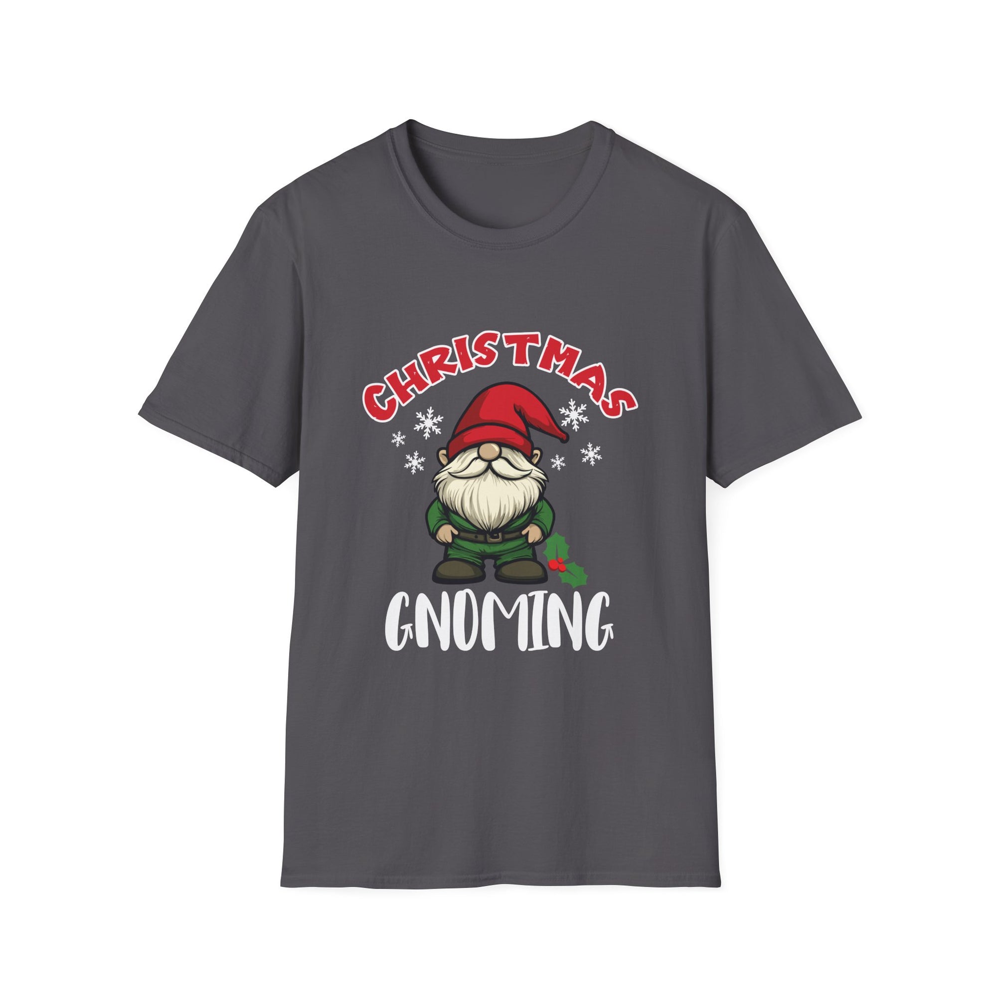 Christmas Gnoming T-Shirt, Unisex Holiday Tee, Cute Christmas Apparel, Gift for Gnome Lovers, Festive T-Shirt for Holiday Celebrations