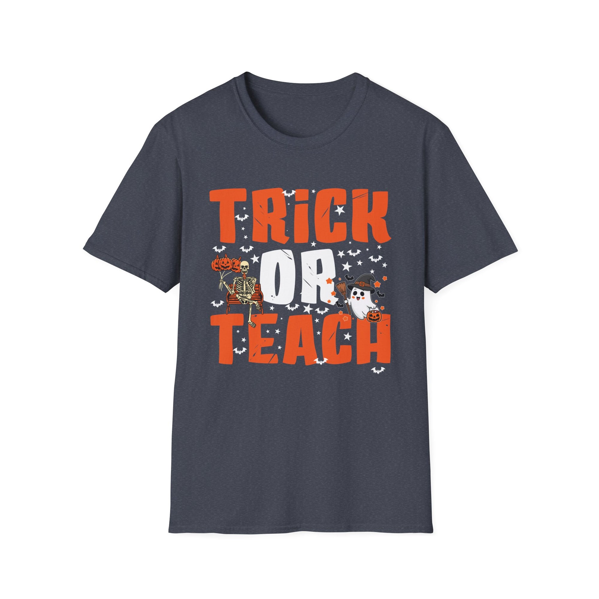 Halloween Trick or Teach Unisex T-Shirt, Funny Teacher Shirt, Gift for Educators, Halloween Costume Tee, Fall Festivities Apparel