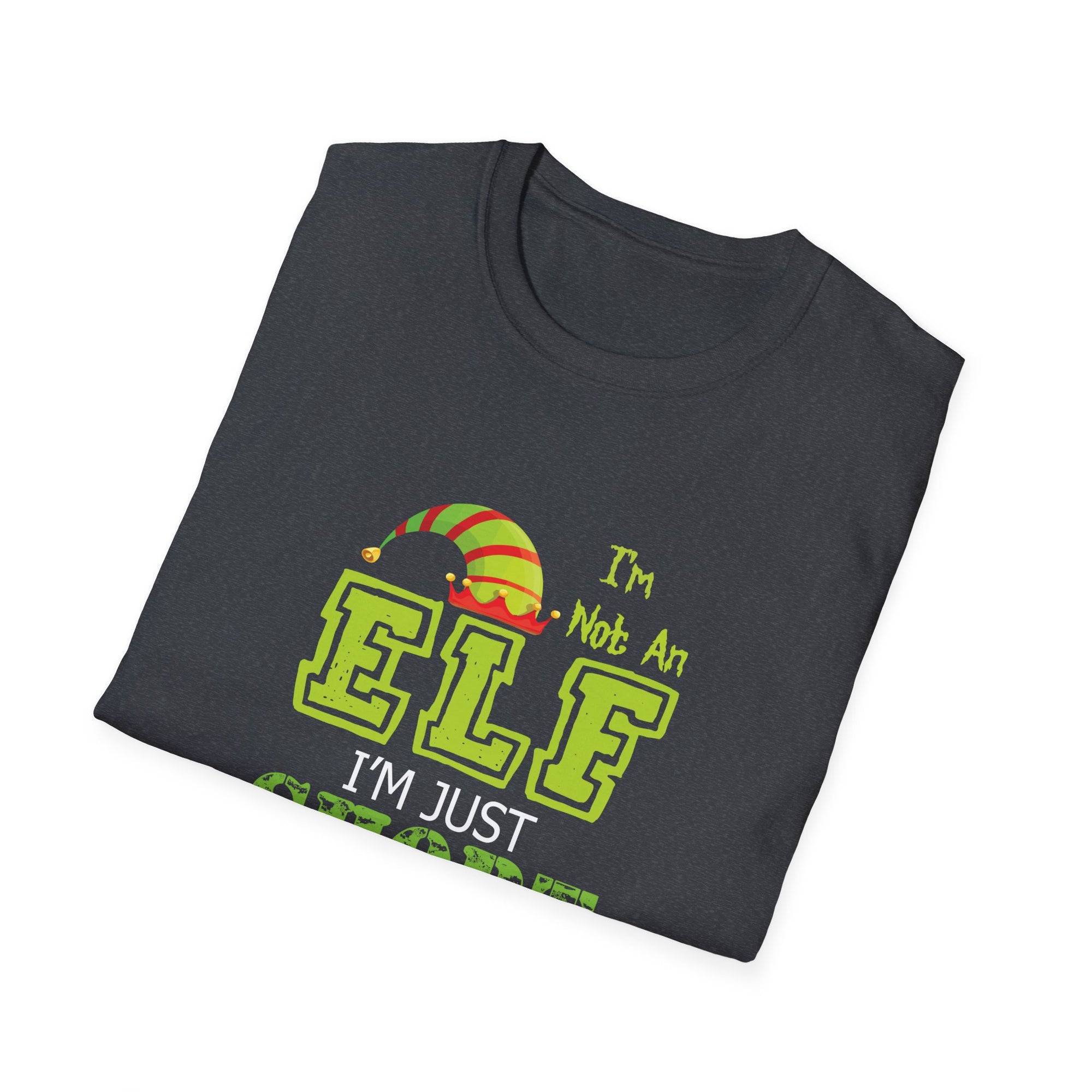 Funny Christmas T-Shirt - I'm Not An Elf, I'm Just Short - Unisex Softstyle Tee, Holiday Gift for Short People, Elf Humor Shirt, [...]