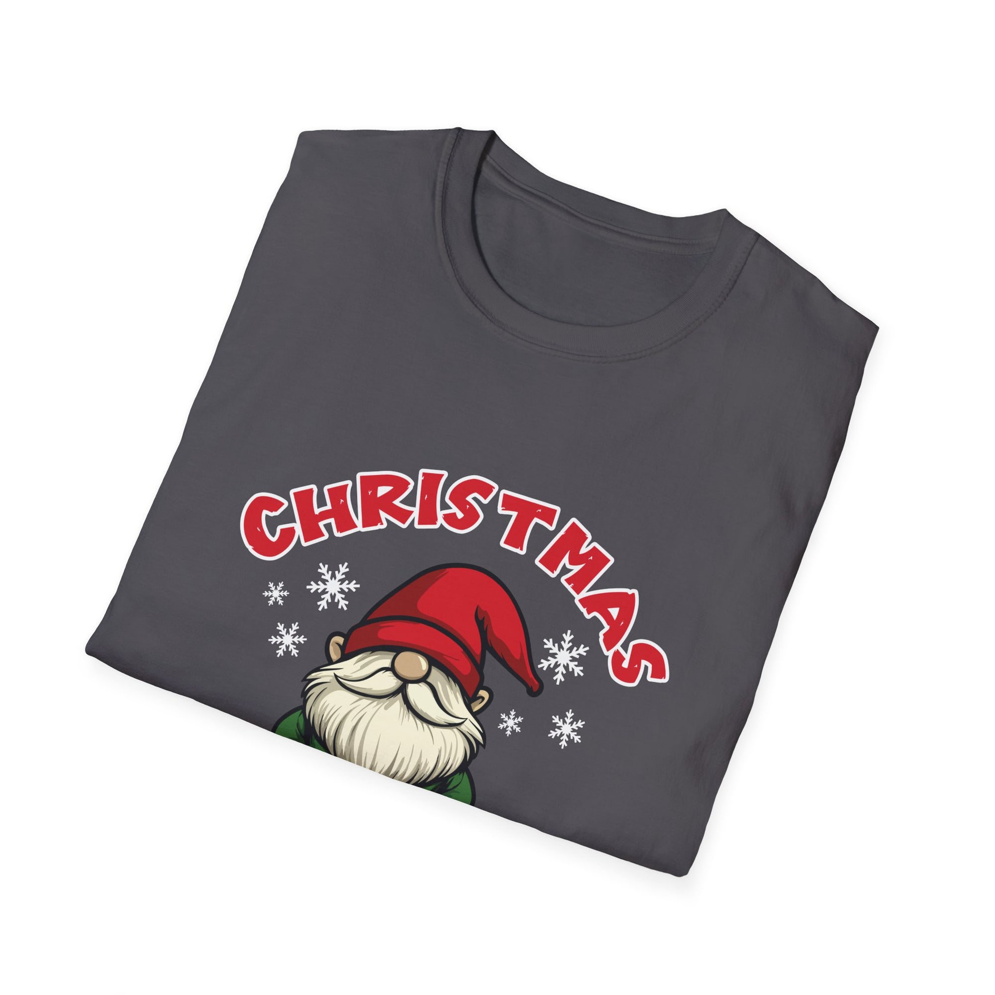 Christmas Gnoming T-Shirt, Unisex Holiday Tee, Cute Christmas Apparel, Gift for Gnome Lovers, Festive T-Shirt for Holiday Celebrations