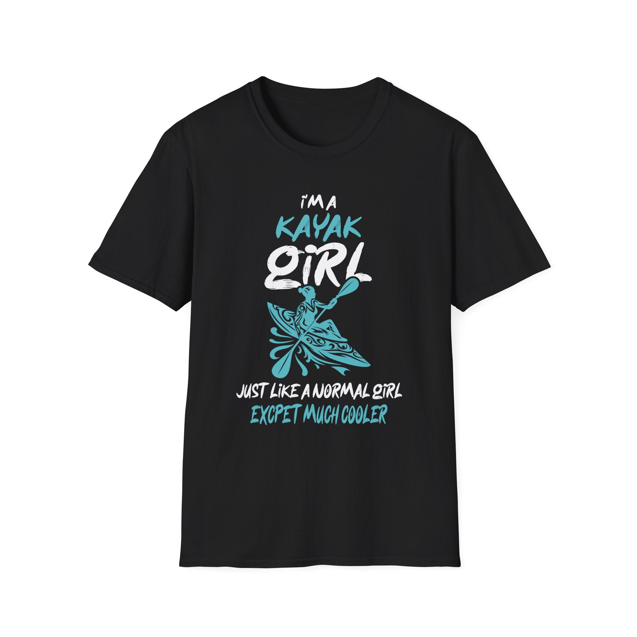 Kayak Girl Unisex Softstyle T-Shirt | Perfect Gift for Outdoor Lovers, Fun Water Sports Tee, Casual Weekend Wear, Boating Enthusiast Apparel
