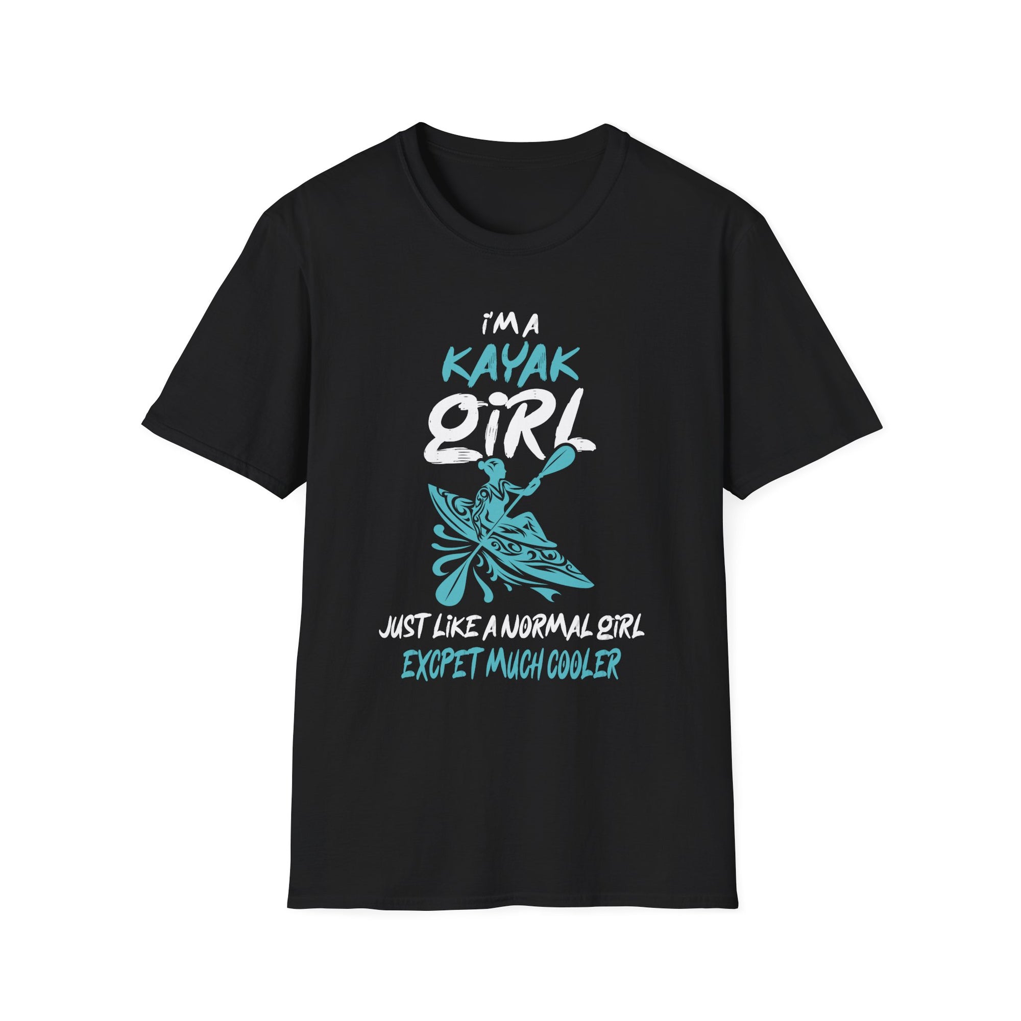 Kayak Girl Unisex Softstyle T-Shirt | Perfect Gift for Outdoor Lovers, Fun Water Sports Tee, Casual Weekend Wear, Boating Enthusiast Apparel