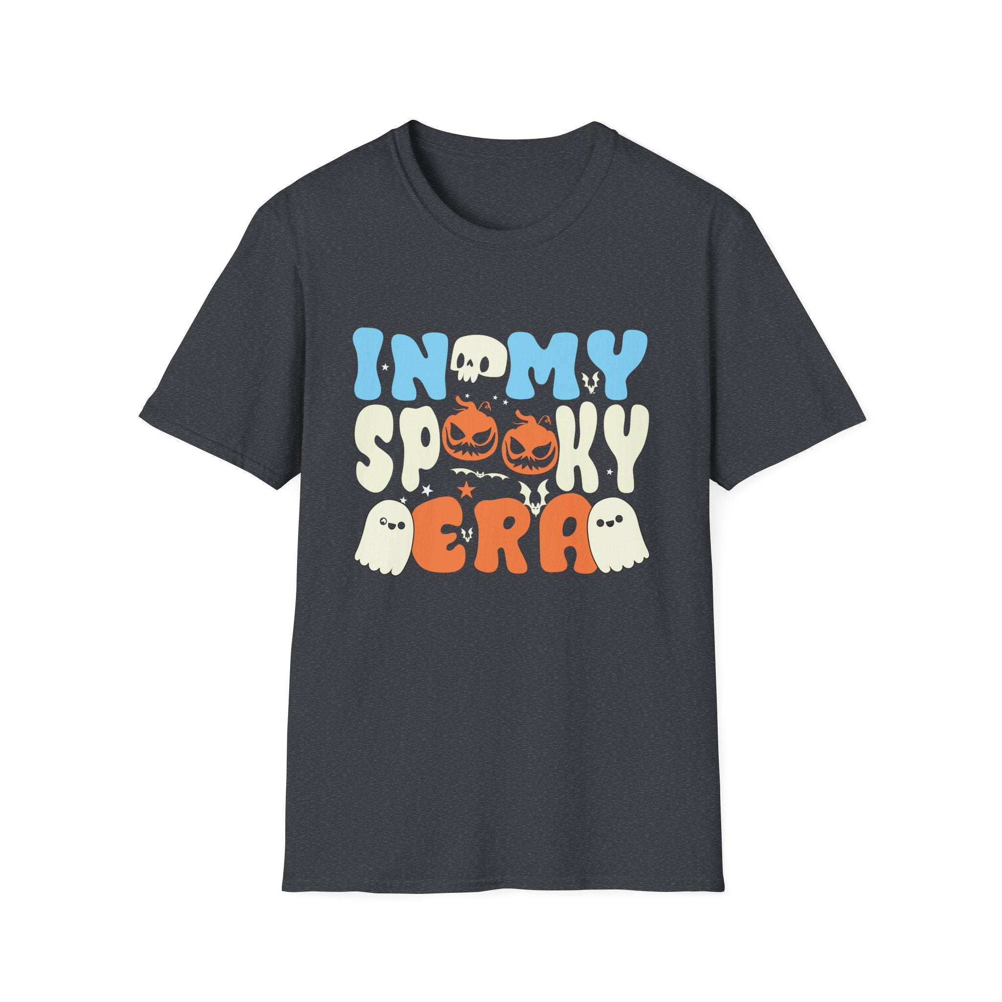 Unisex Spooky Era T-Shirt, Halloween Shirt, Ghost Graphic Tee, Fall Apparel, Pumpkin Festive T-Shirt