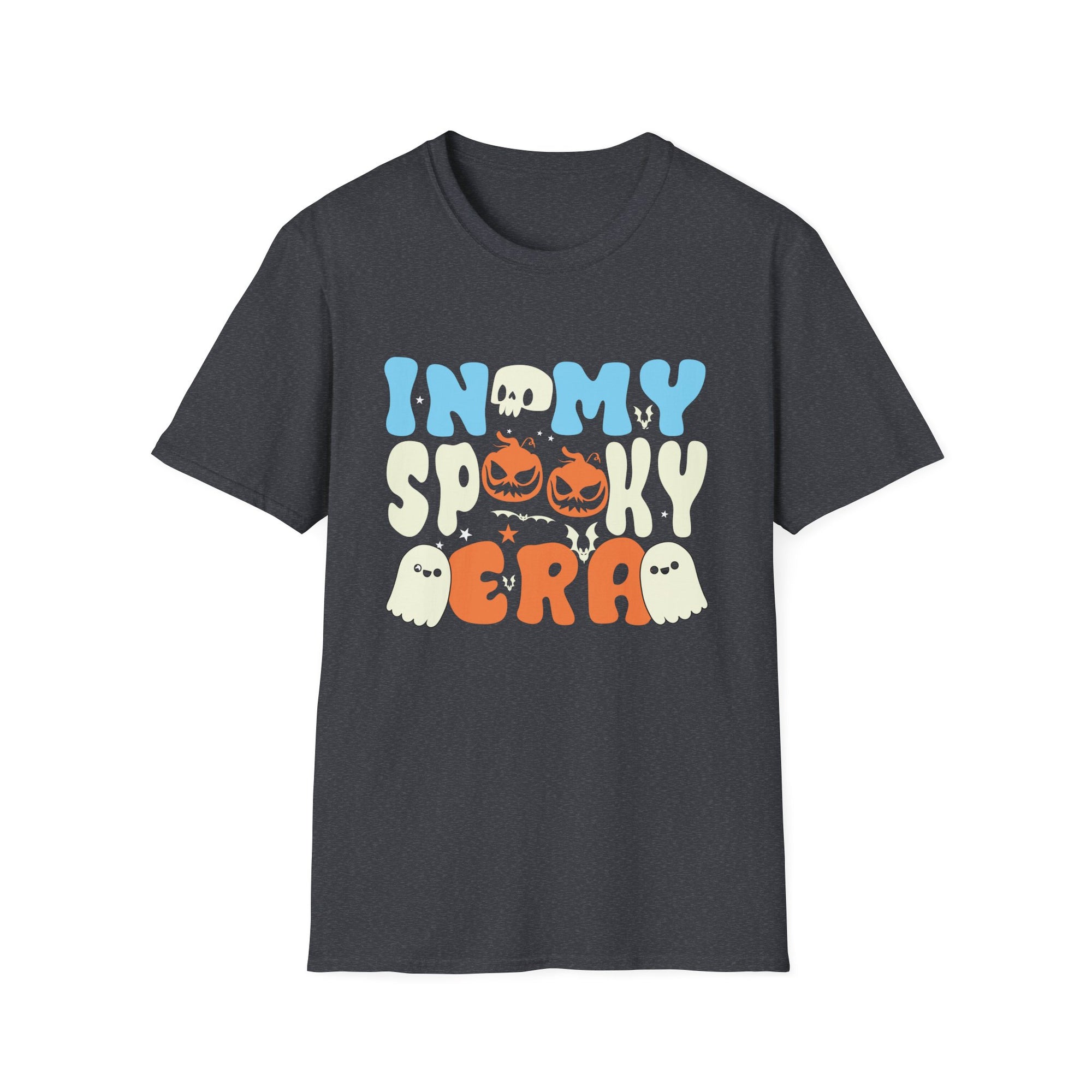 Unisex Spooky Era T-Shirt, Halloween Shirt, Ghost Graphic Tee, Fall Apparel, Pumpkin Festive T-Shirt