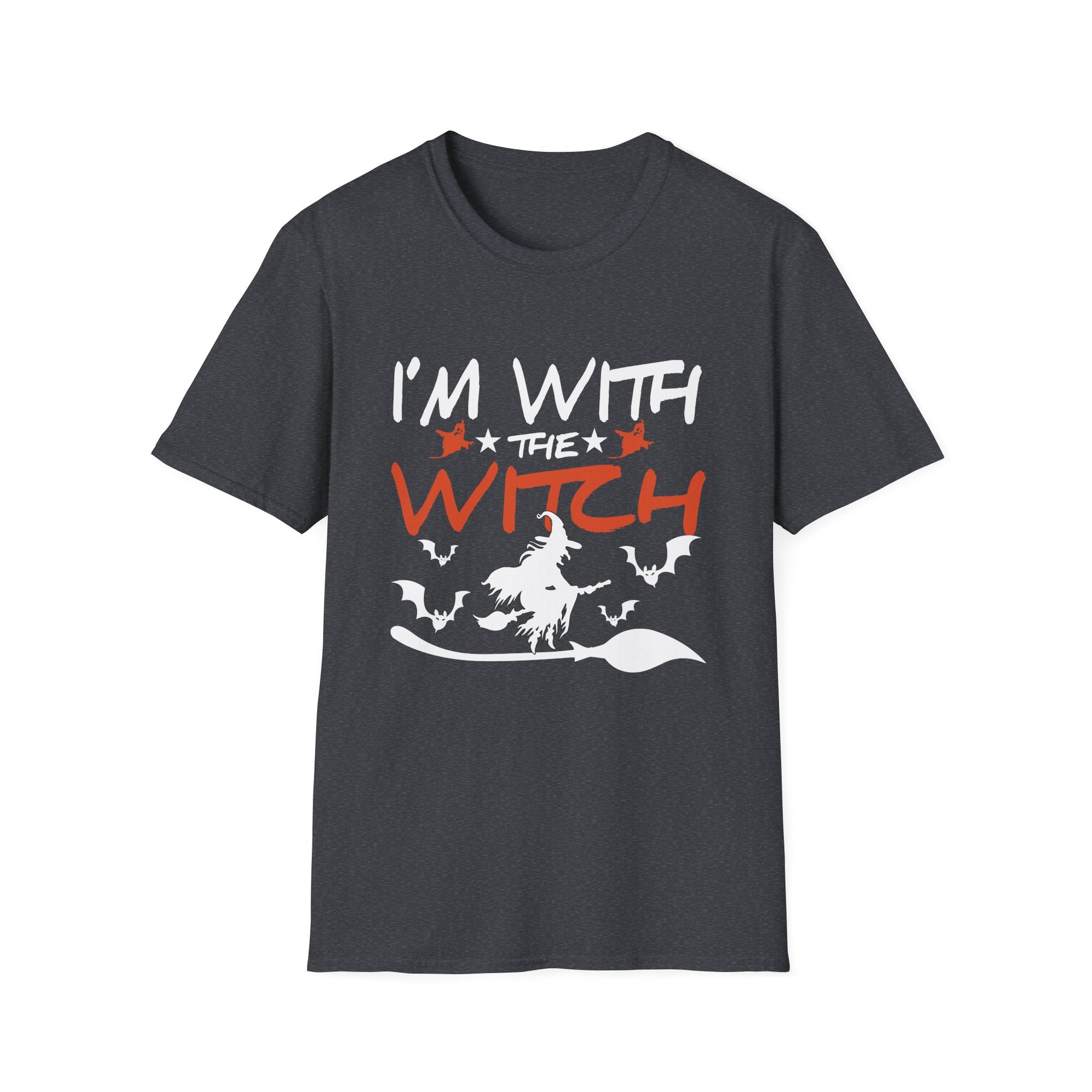 Witch-Themed Unisex T-Shirt - Halloween Fun, I'm With the Witch Tee, Spooky Apparel, Witch Costume, Gothic Style
