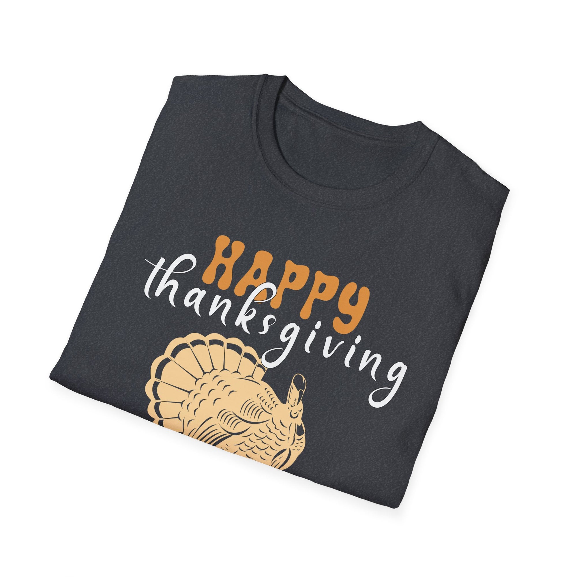 Thanksgiving T-Shirt, Unisex Softstyle Tee, Holiday Gift, Thanksgiving Decor, Give Thanks Apparel, Fall Celebration Shirt