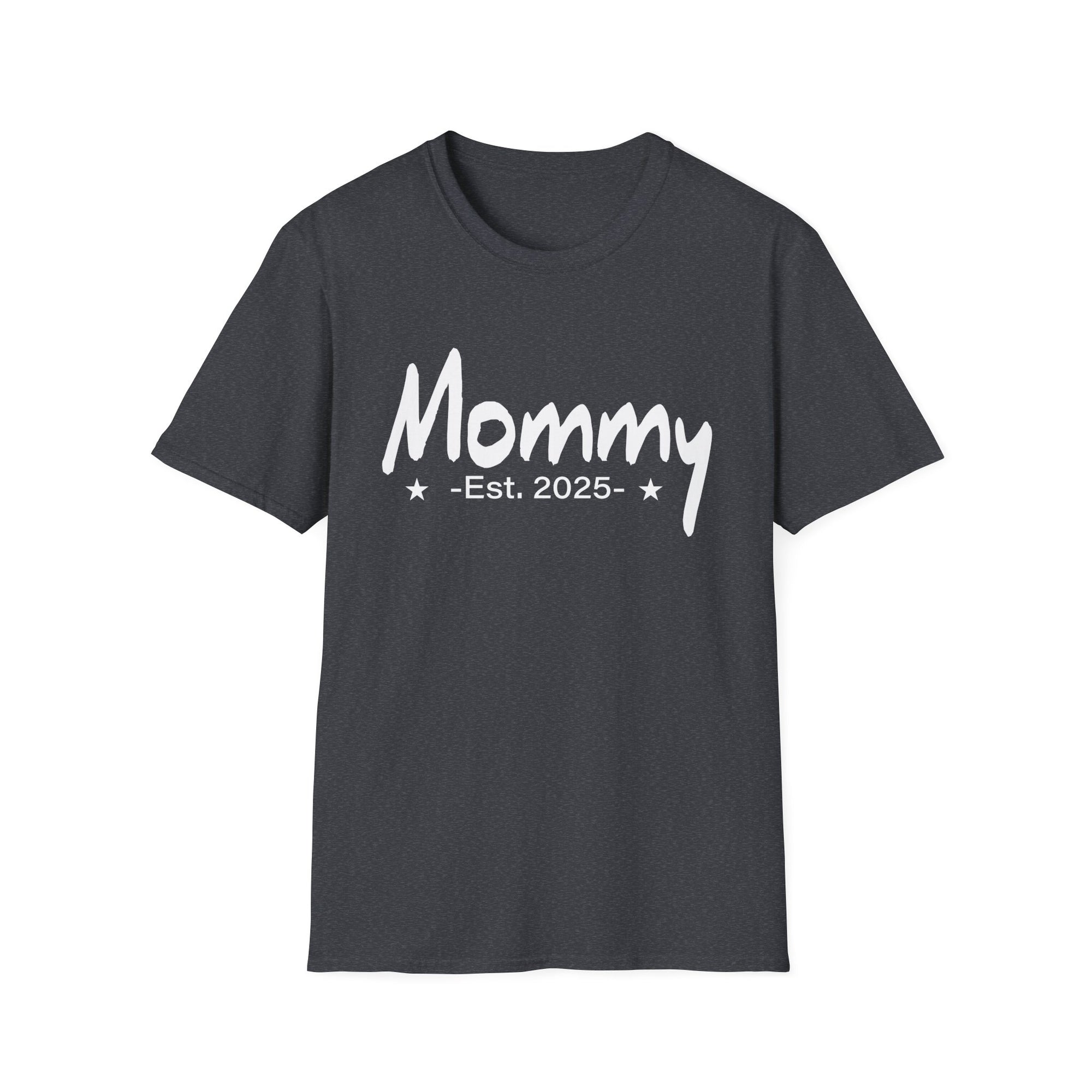 Mommy Est 2025 Promoted to Mom 2025 Mother's Day New Mom Unisex Softstyle T-Shirt