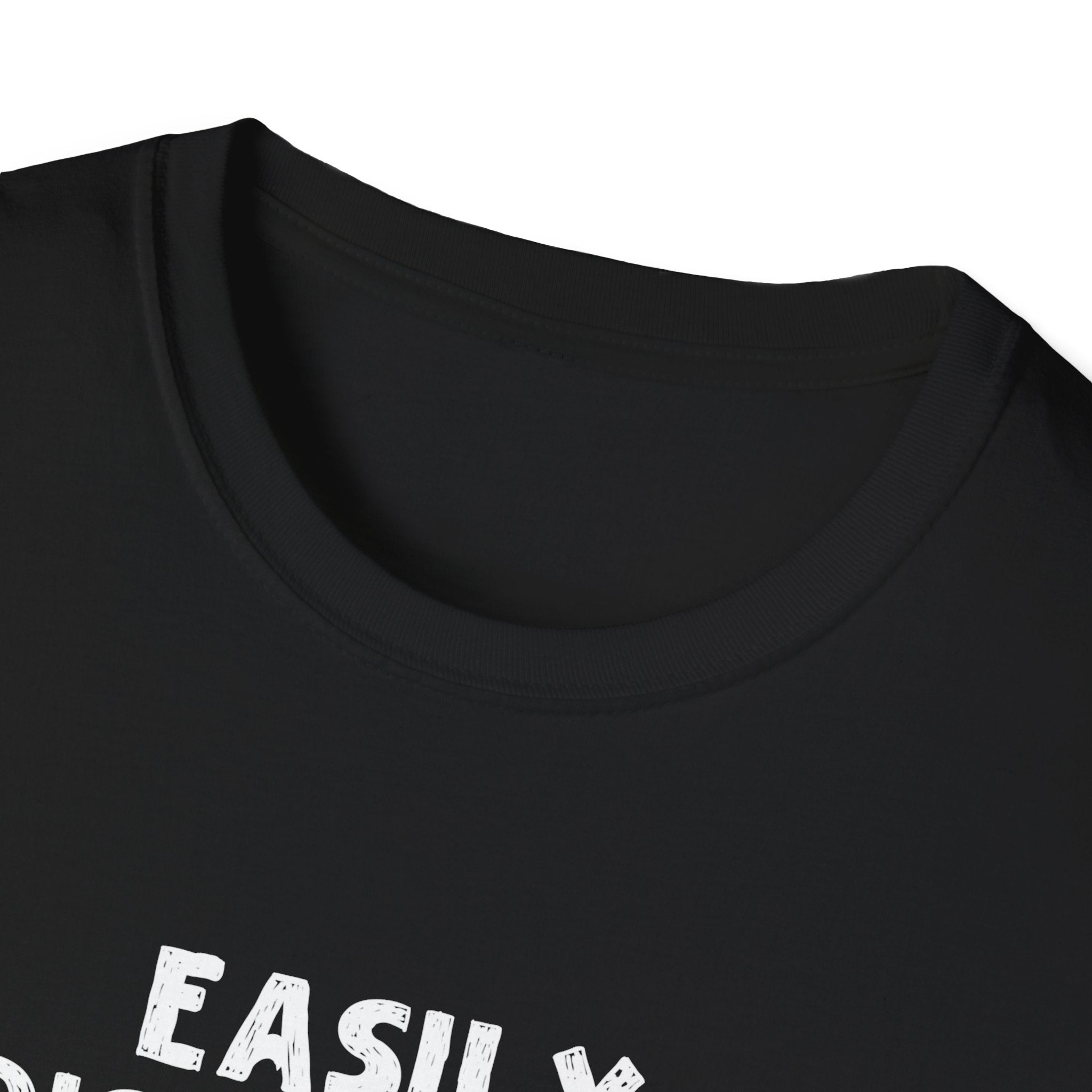 Easily Distracted by Cats and Books - Funny Cat & Book Lover Unisex Softstyle T-Shirt