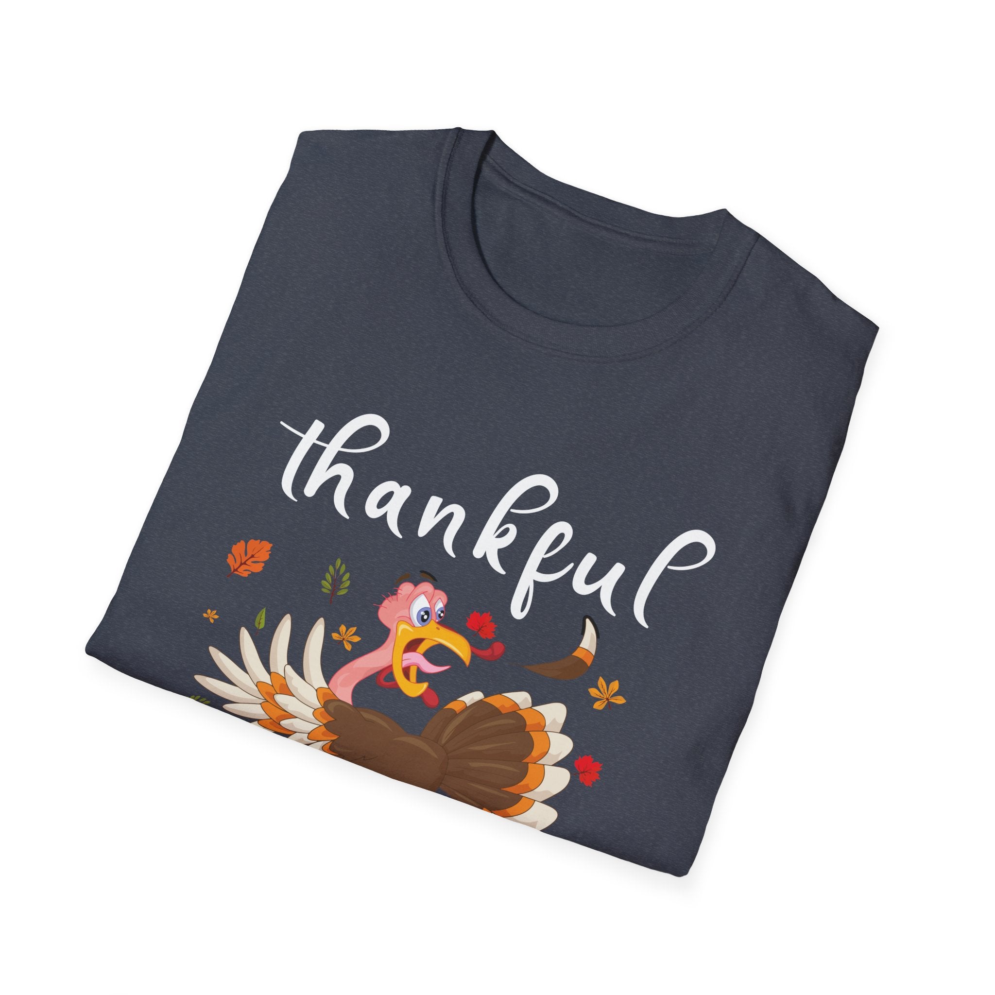 Thankful & Blessed Unisex Softstyle T-Shirt | Fall Fashion, Thanksgiving Tee, Everyday Casual Wear, Gift for Friends & Family
