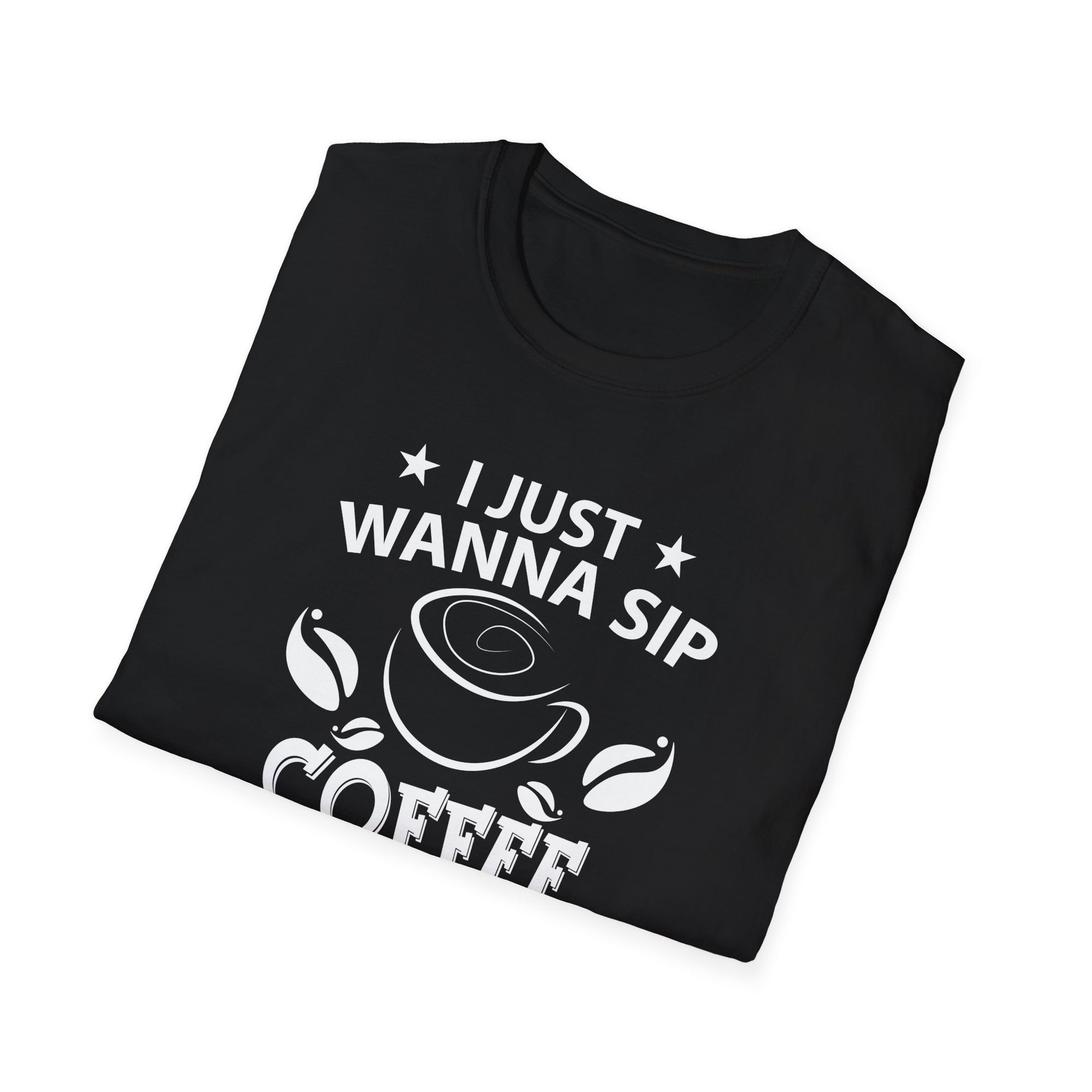 Coffee Lover Cat T-Shirt, Unisex Softstyle Tee for Pet Owners, Gift for Cat Lovers, Funny Coffee Shirt, Animal Lover Apparel, Cat Mom Gift