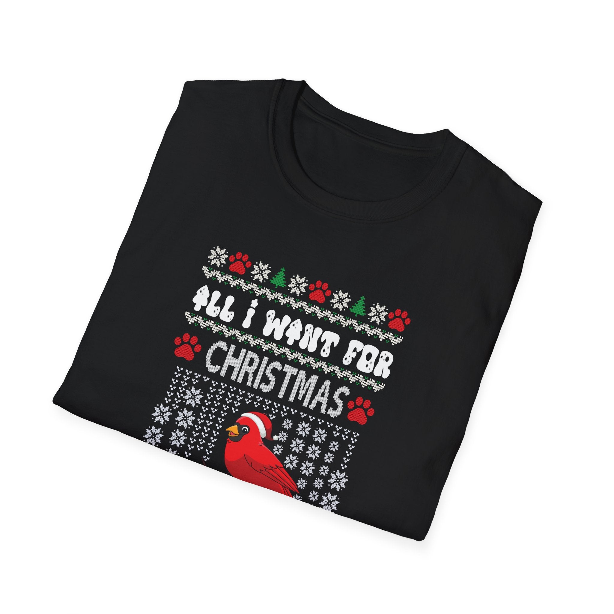 Christmas Cardinal Pigeon Tee, Funny Holiday Shirt, Unisex Graphic Tee, Christmas Gift, Festive Sweatshirt