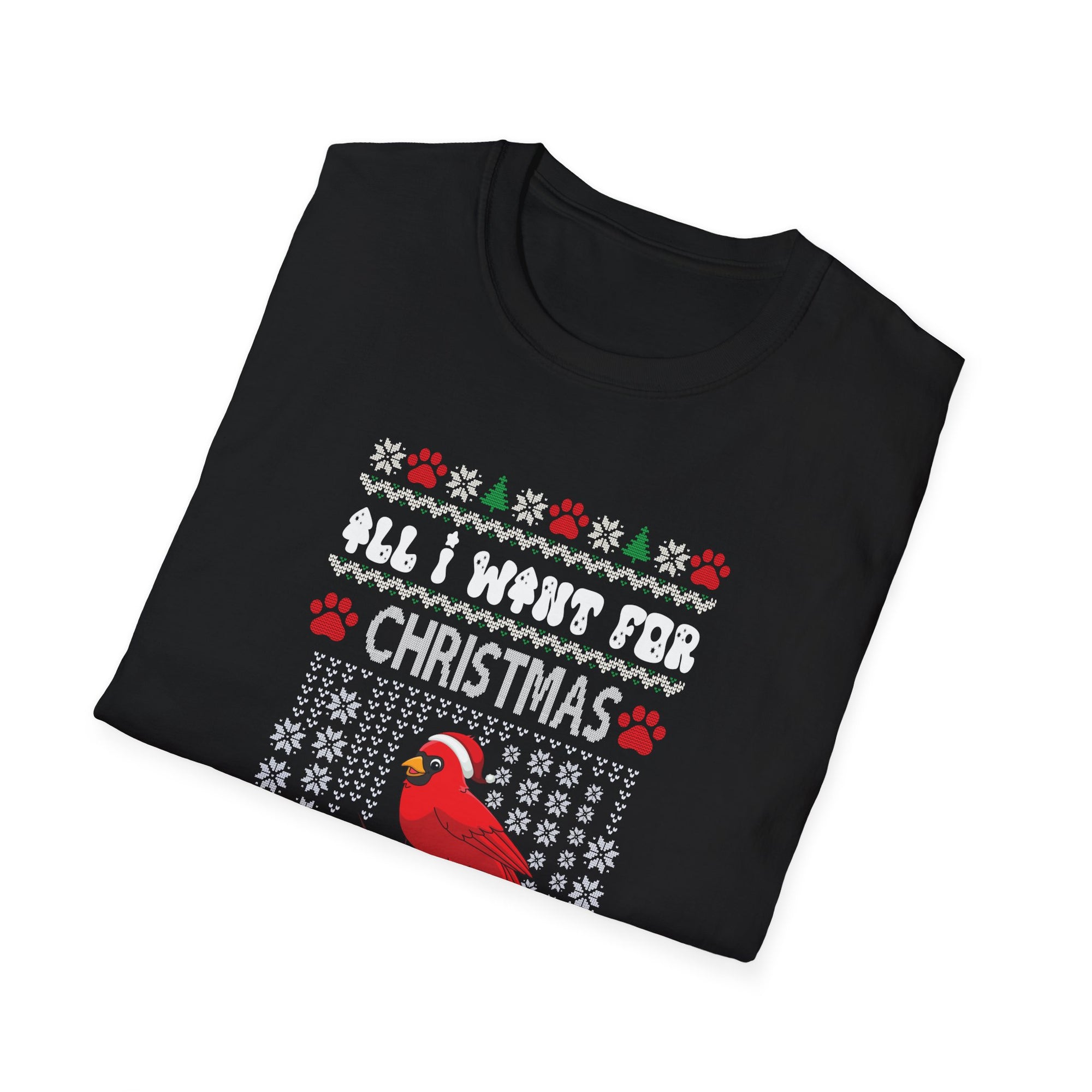 Christmas Cardinal Pigeon Tee, Funny Holiday Shirt, Unisex Graphic Tee, Christmas Gift, Festive Sweatshirt