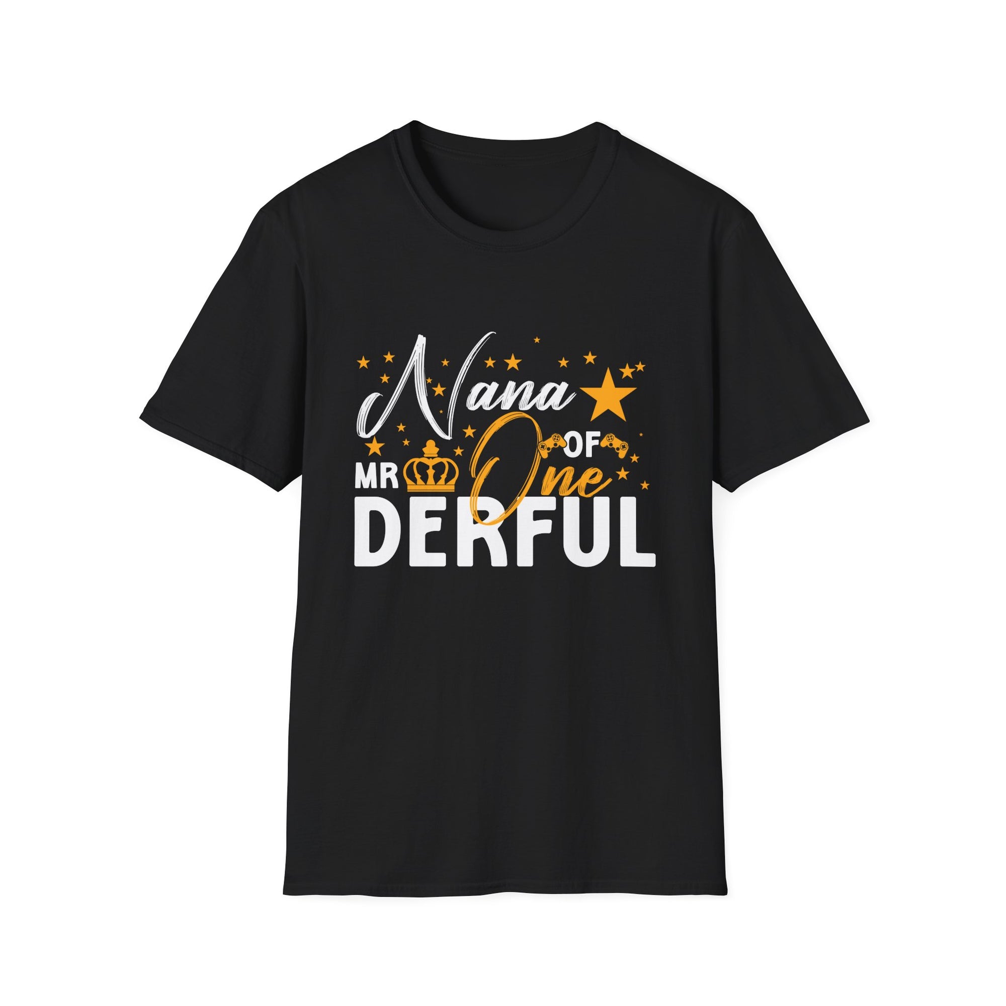 Nana of One-derful Unisex Softstyle T-Shirt, Gift for Grandparents, Family Reunion Tee, Funny Apparel for Nana, Birthday T-Shirt, Cute [...]
