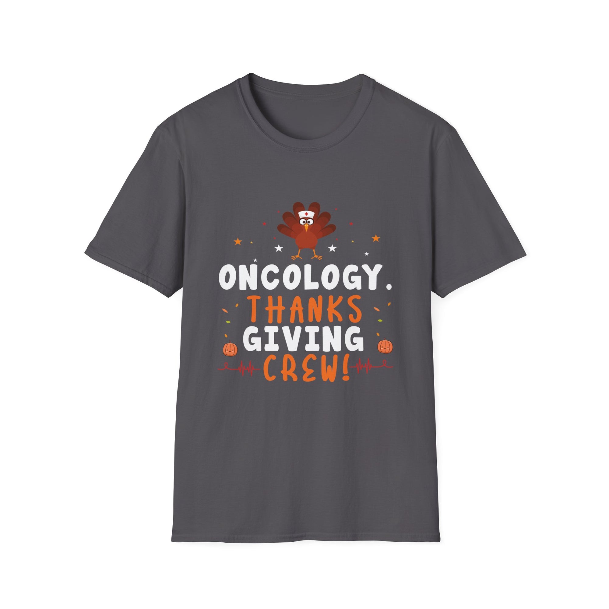 Oncology Thanksgiving Crew T-Shirt, Unisex Tee, Holiday Shirt, Thanksgiving Gift, Medical Appreciation, Cancer Awareness Clothing