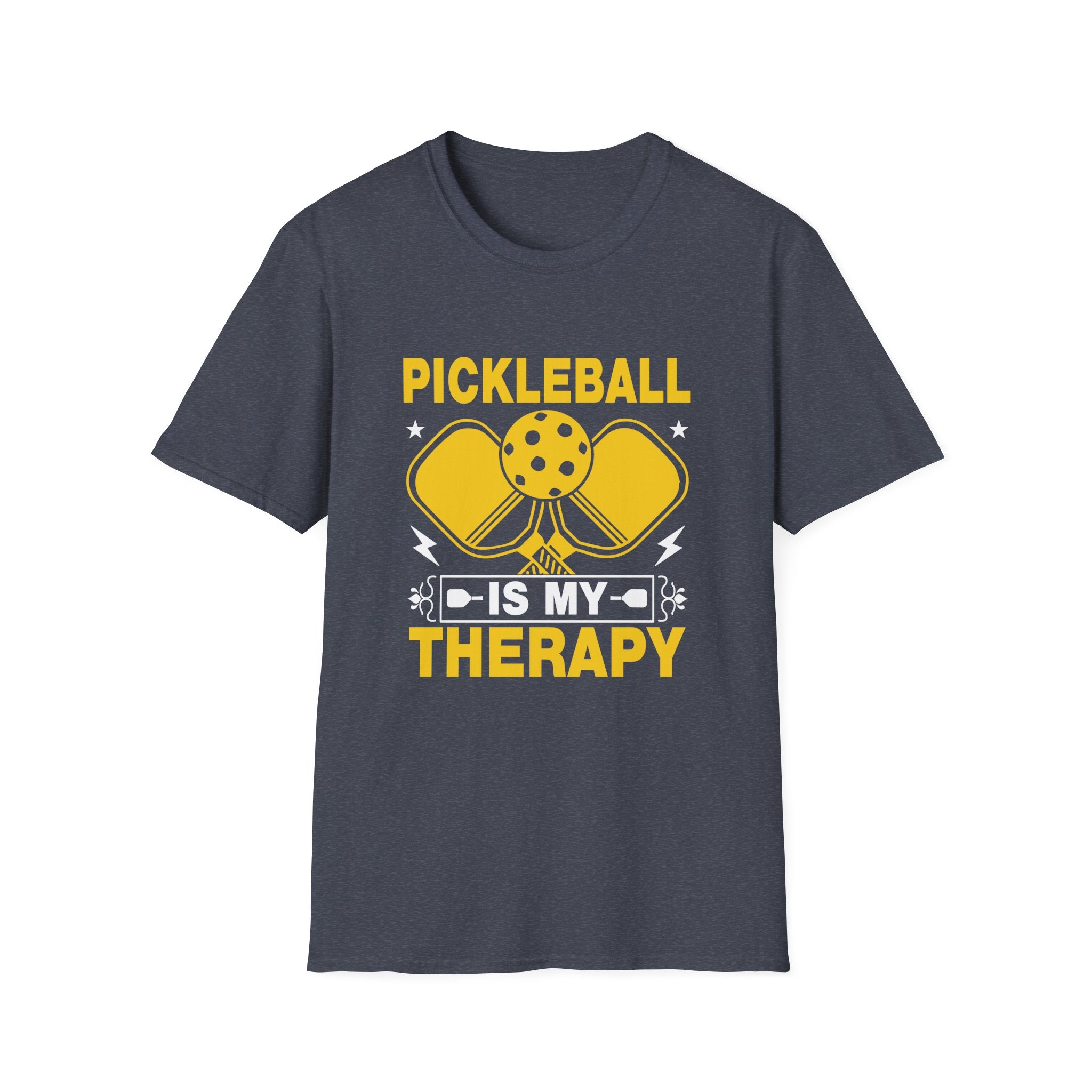 Pickleball Therapy T-Shirt, Unisex Softstyle Tee, Activewear for Pickleball Lovers, Sports Gift for Players, Fun Workout Shirt