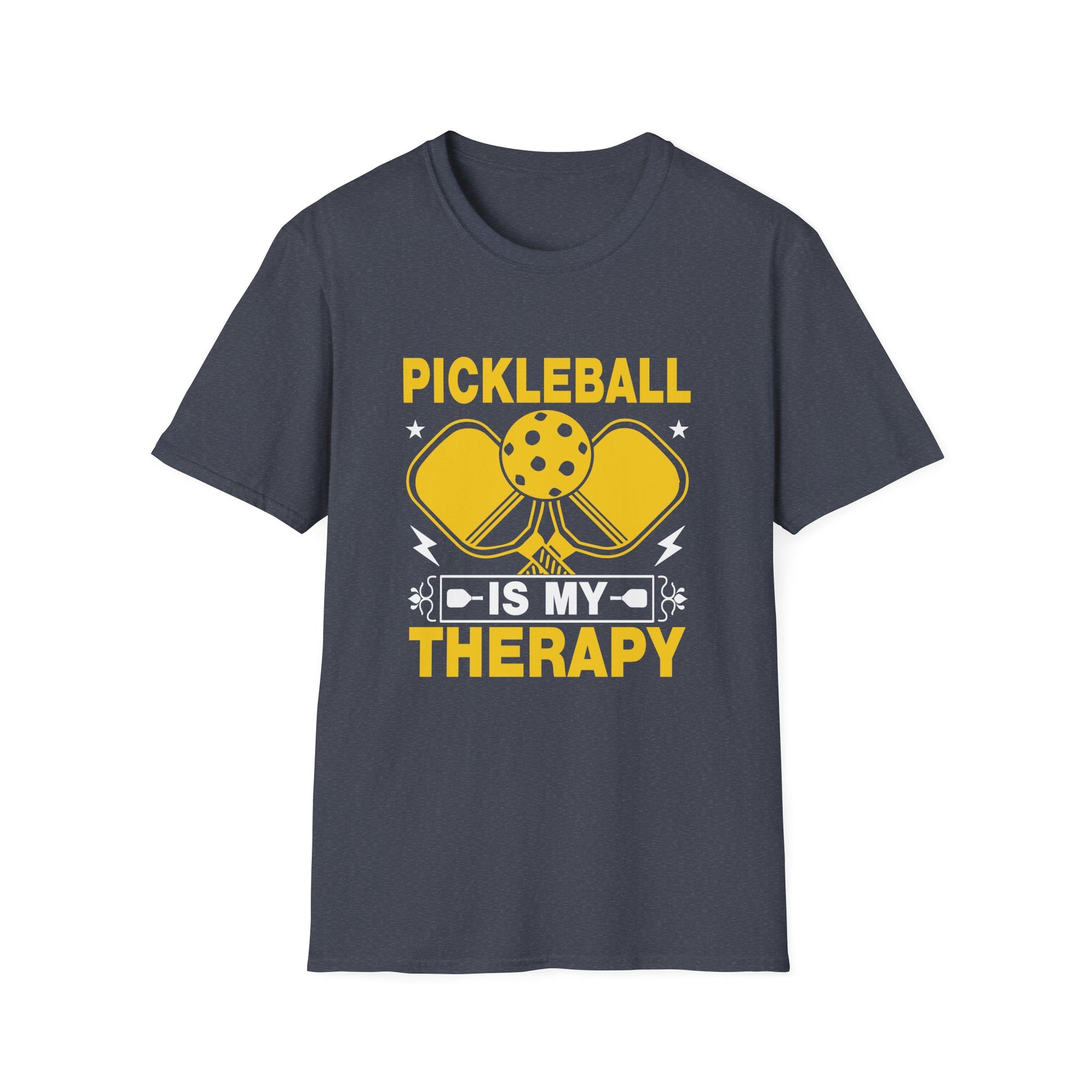 Pickleball Therapy T-Shirt, Unisex Softstyle Tee, Activewear for Pickleball Lovers, Sports Gift for Players, Fun Workout Shirt
