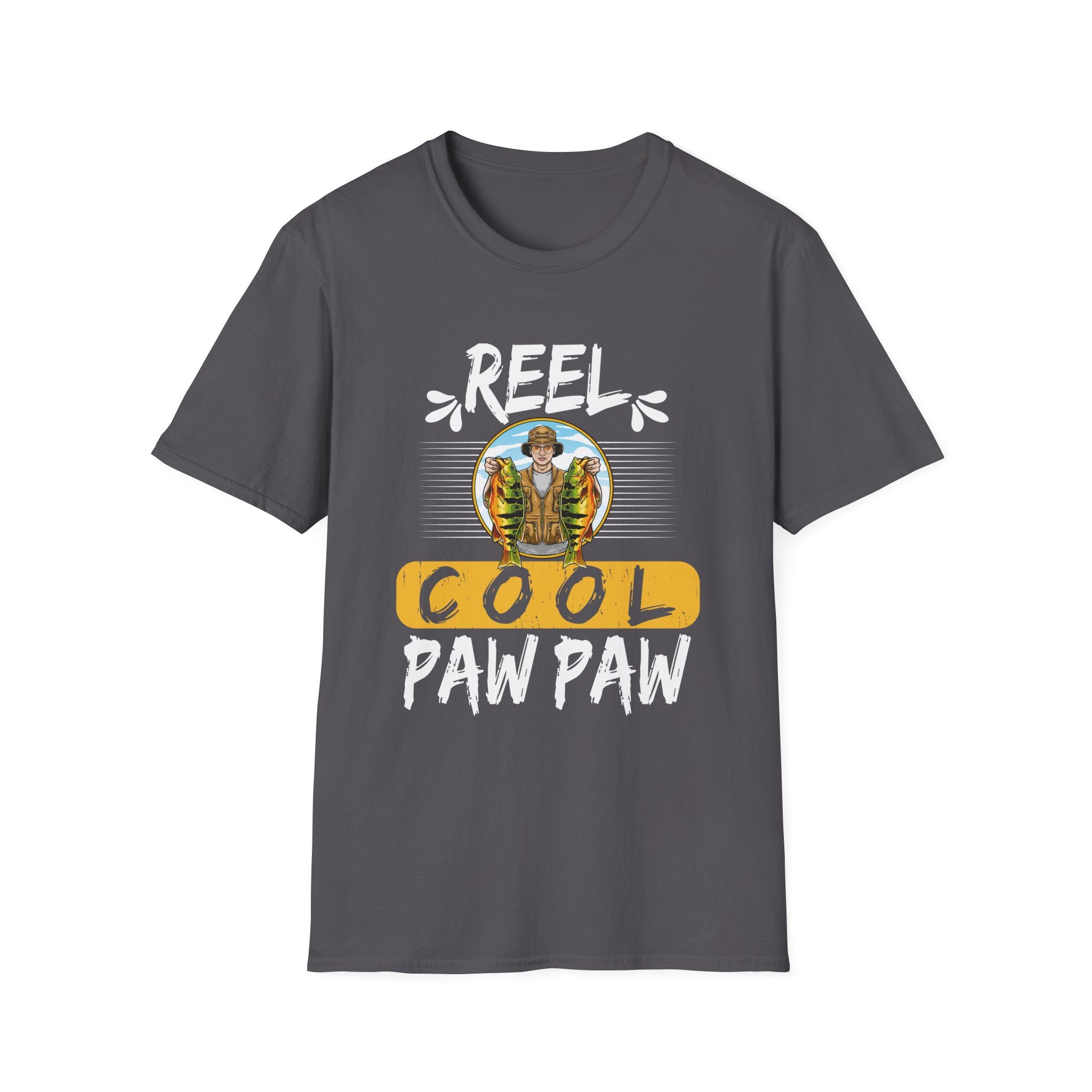 Reel Cool Paw Paw T-Shirt, Funny Grandpa Gift, Fishing Enthusiast Apparel, Unisex Graphic Tee, Outdoor Adventure Shirt