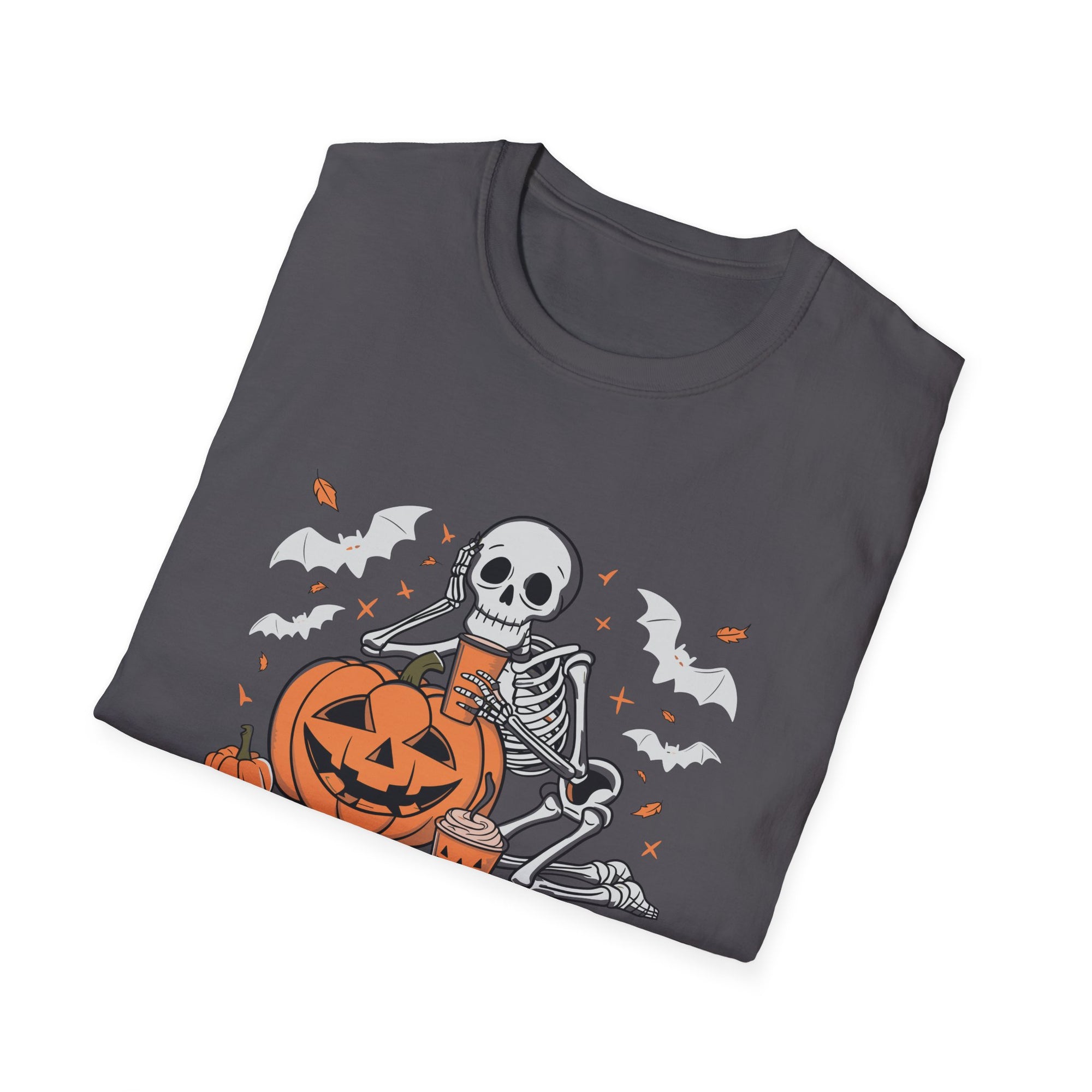 Halloween Skull T-Shirt, Unisex Graphic Tee, Spooky Costume Shirt, Autumn Gift, Festive Fall Wardrobe