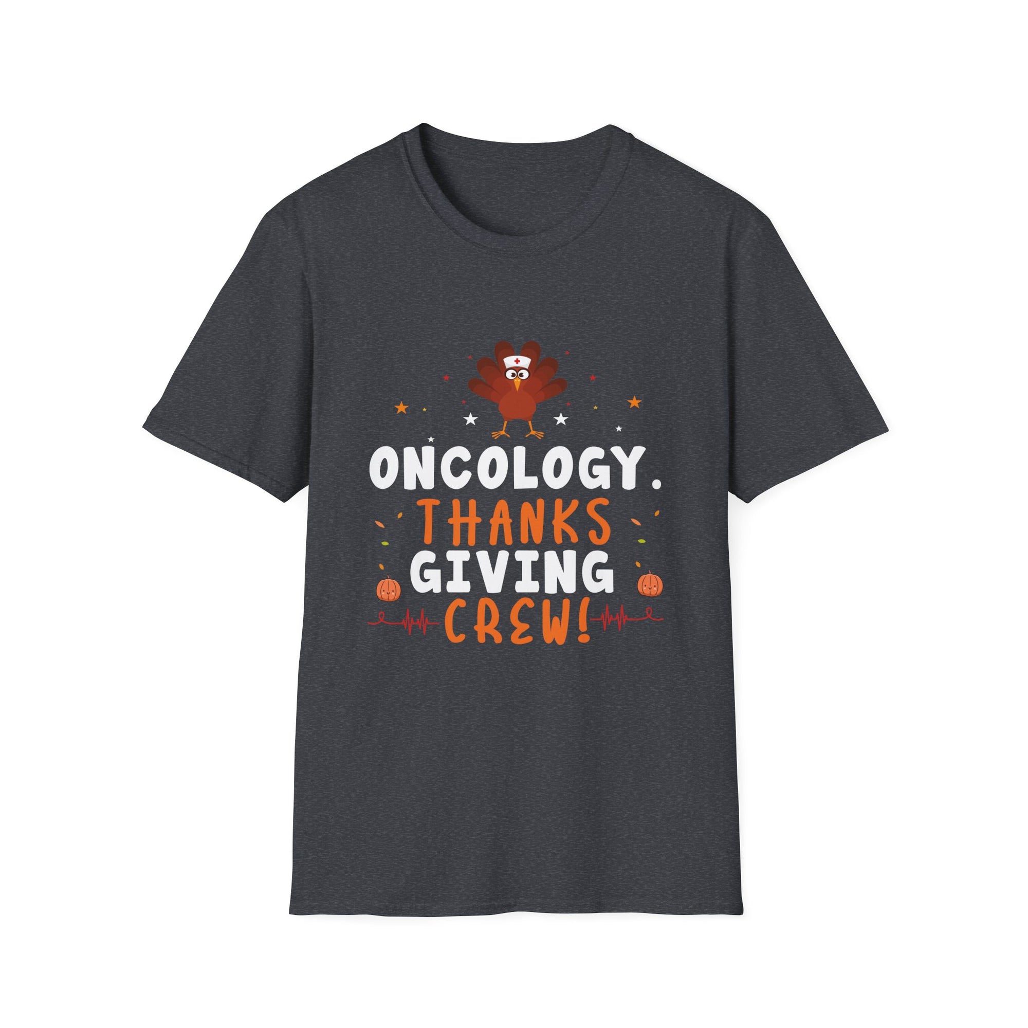 Oncology Thanksgiving Crew T-Shirt, Unisex Tee, Holiday Shirt, Thanksgiving Gift, Medical Appreciation, Cancer Awareness Clothing