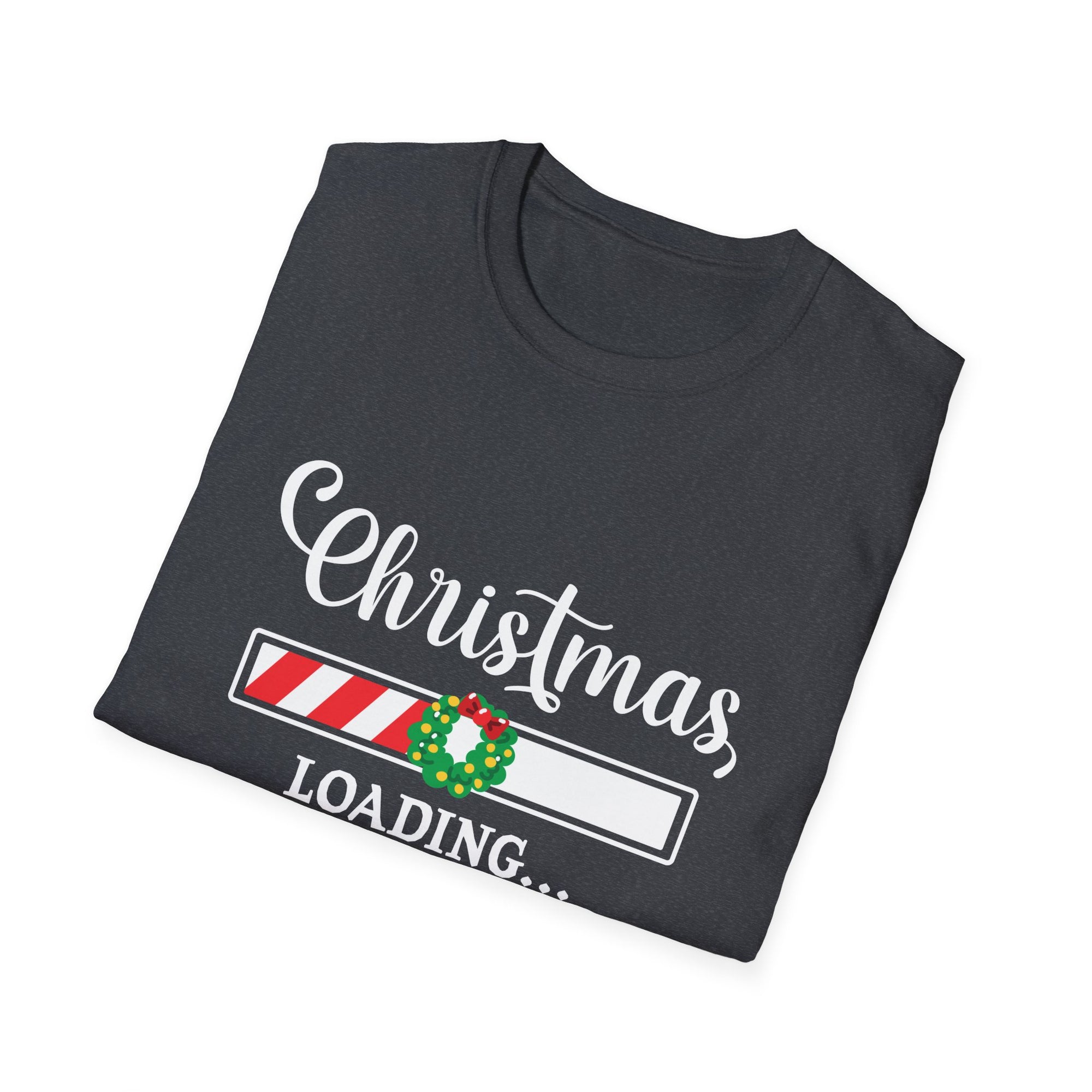Christmas Loading Unisex Softstyle T-Shirt, Festive Tee, Holiday Apparel, Gift for Him/Her, Cute Christmas Shirt