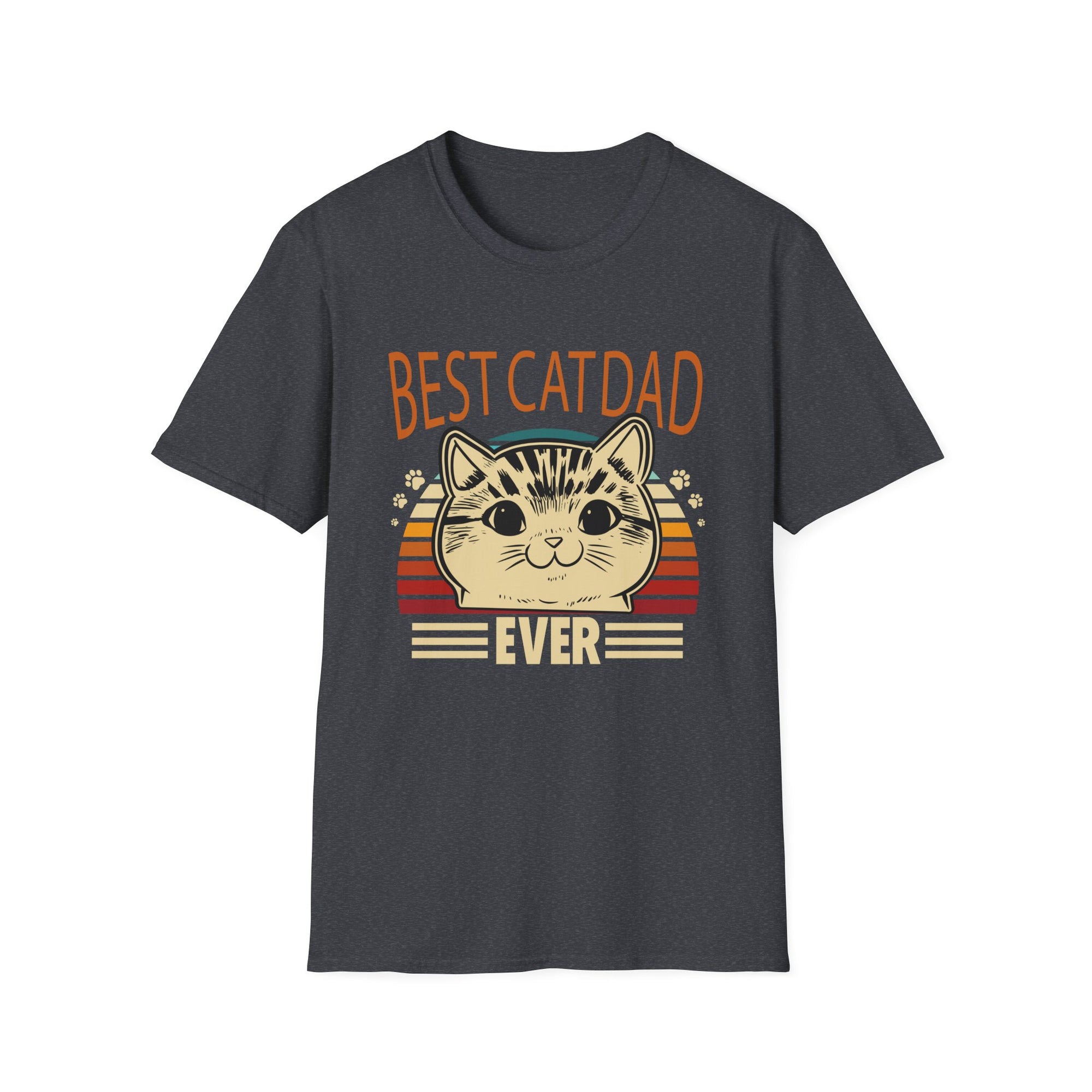 Best Cat Dad Ever Unisex Softstyle T-Shirt, Cat Dad Tee, Pet Lover Gift, Father's Day Shirt, Cool Cat Apparel, Funny T-Shirt