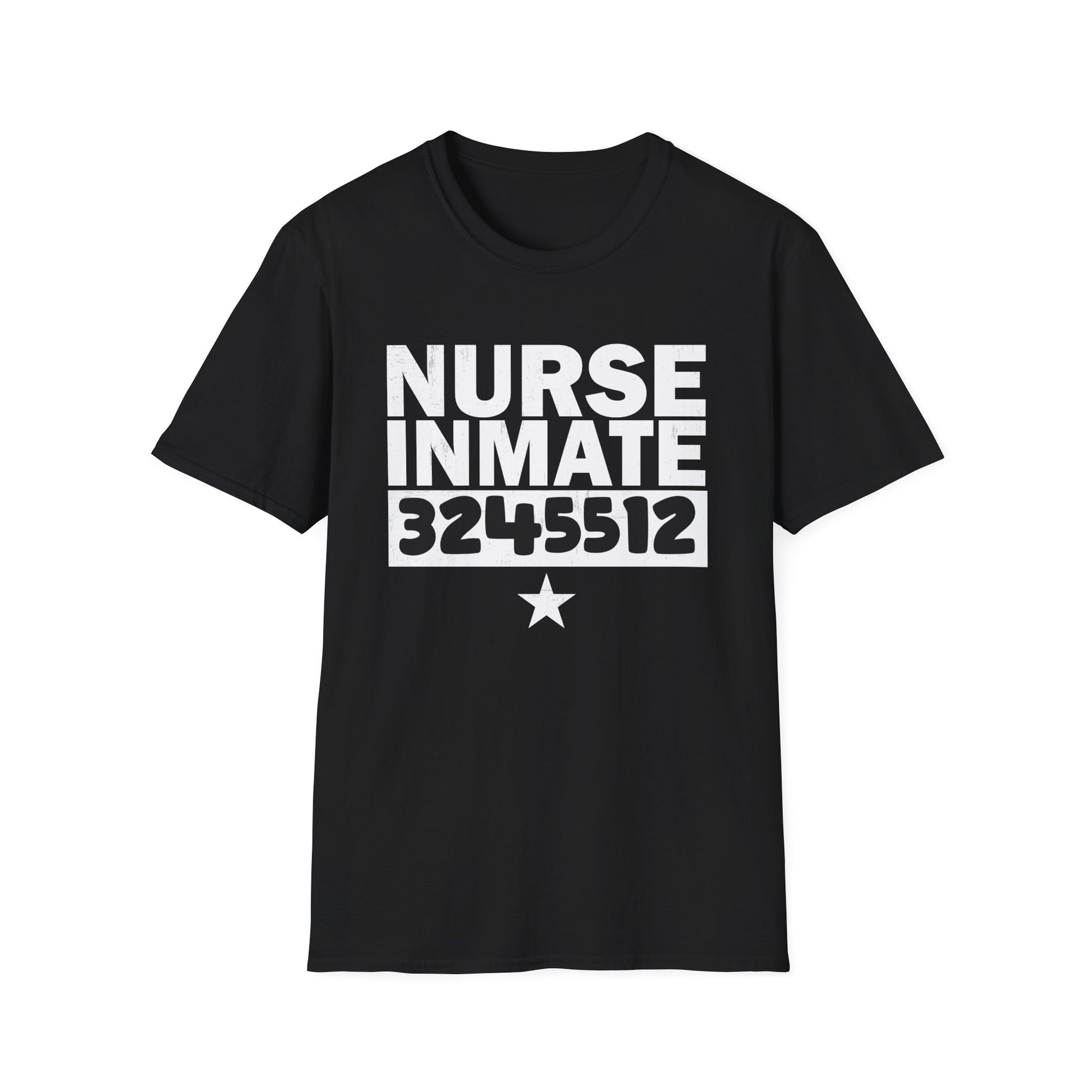 Nurse Inmate Softstyle T-Shirt, Funny Nurse Gift, Unisex Tee for Healthcare Workers, Medical Humor Shirt, Gift for Nurses