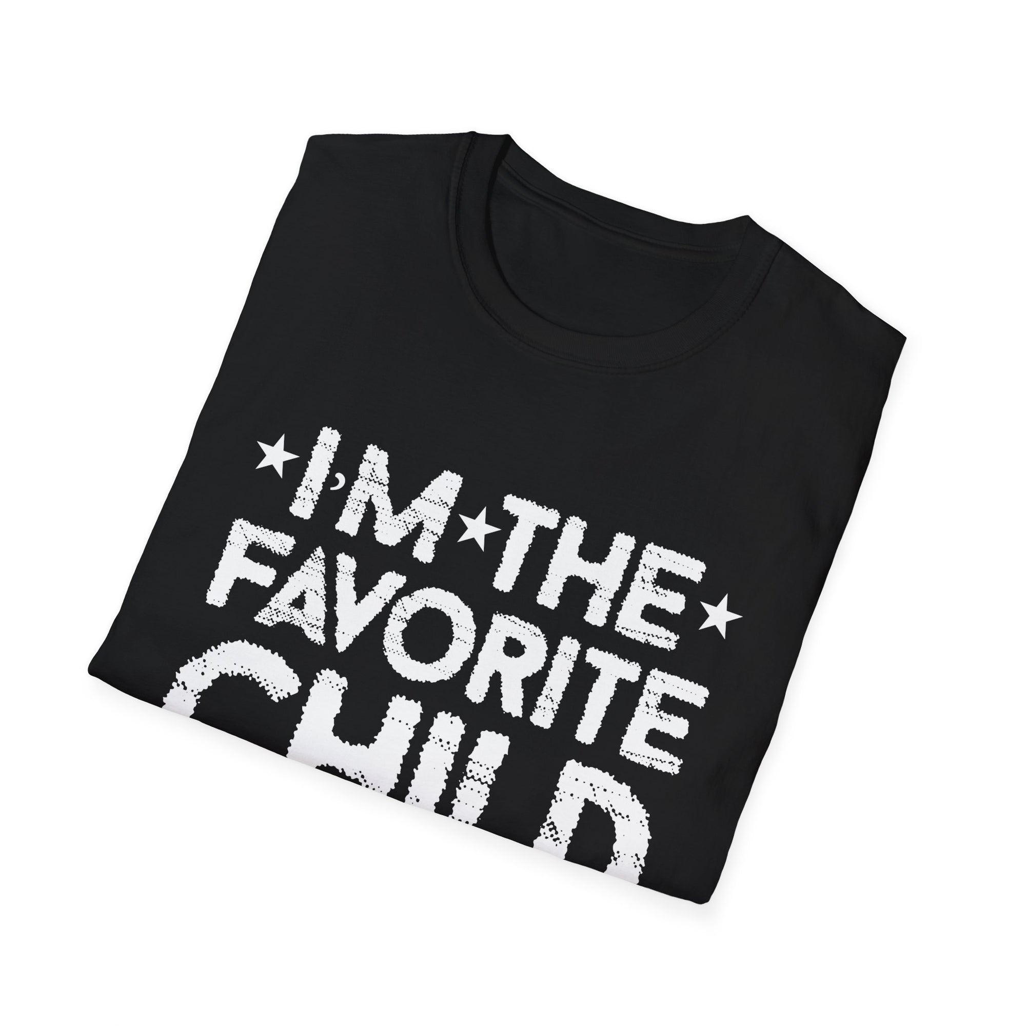 Funny Favorite Child T-Shirt, Unisex Softstyle Tee, Family Humor Shirt, Gifts for Siblings, Casual Wear, Birthday Gift