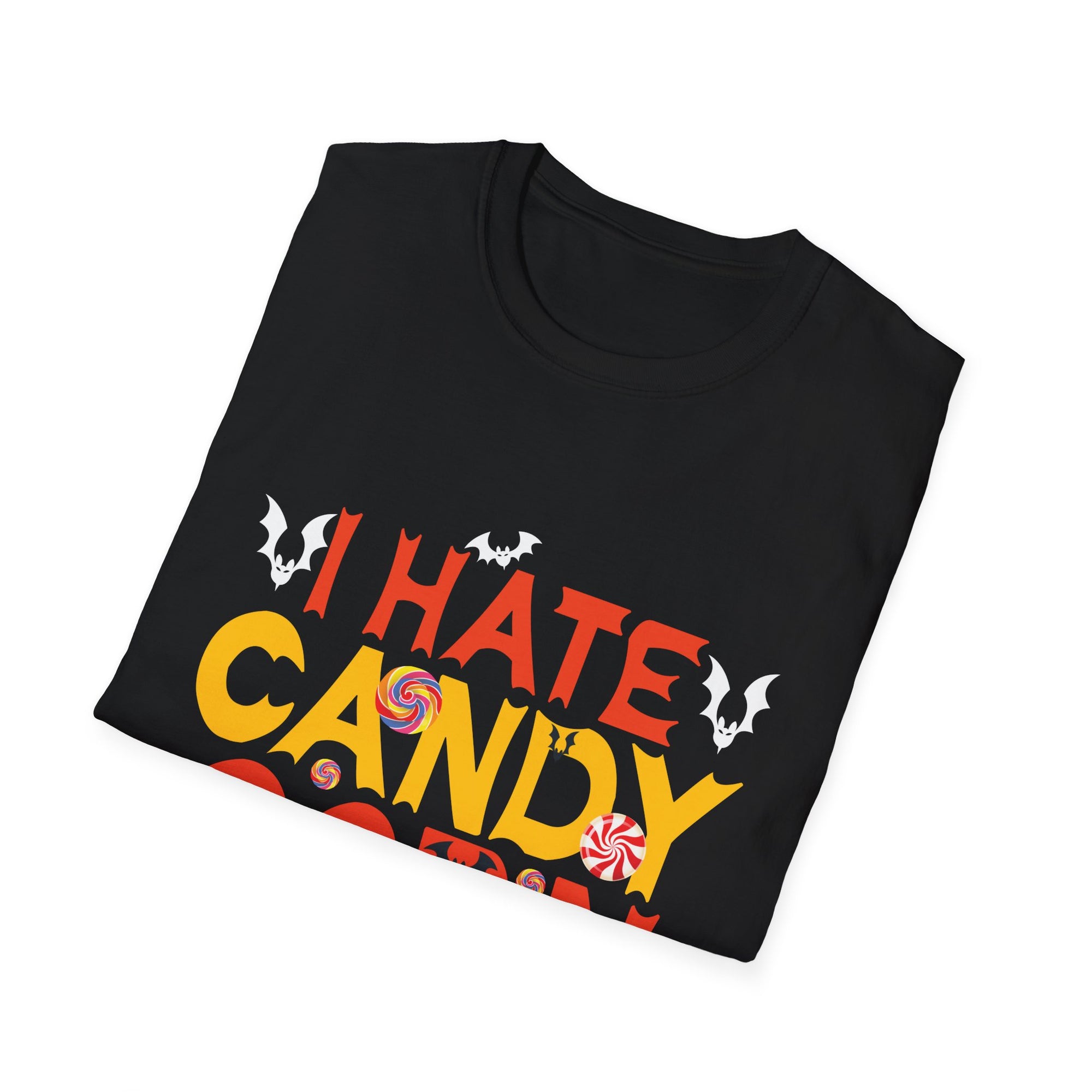 Halloween Humorous Unisex T-Shirt, Funny Candy Corn Hate Tee, Halloween Party Outfit, Trick or Treat Shirt, Spooky Season Apparel