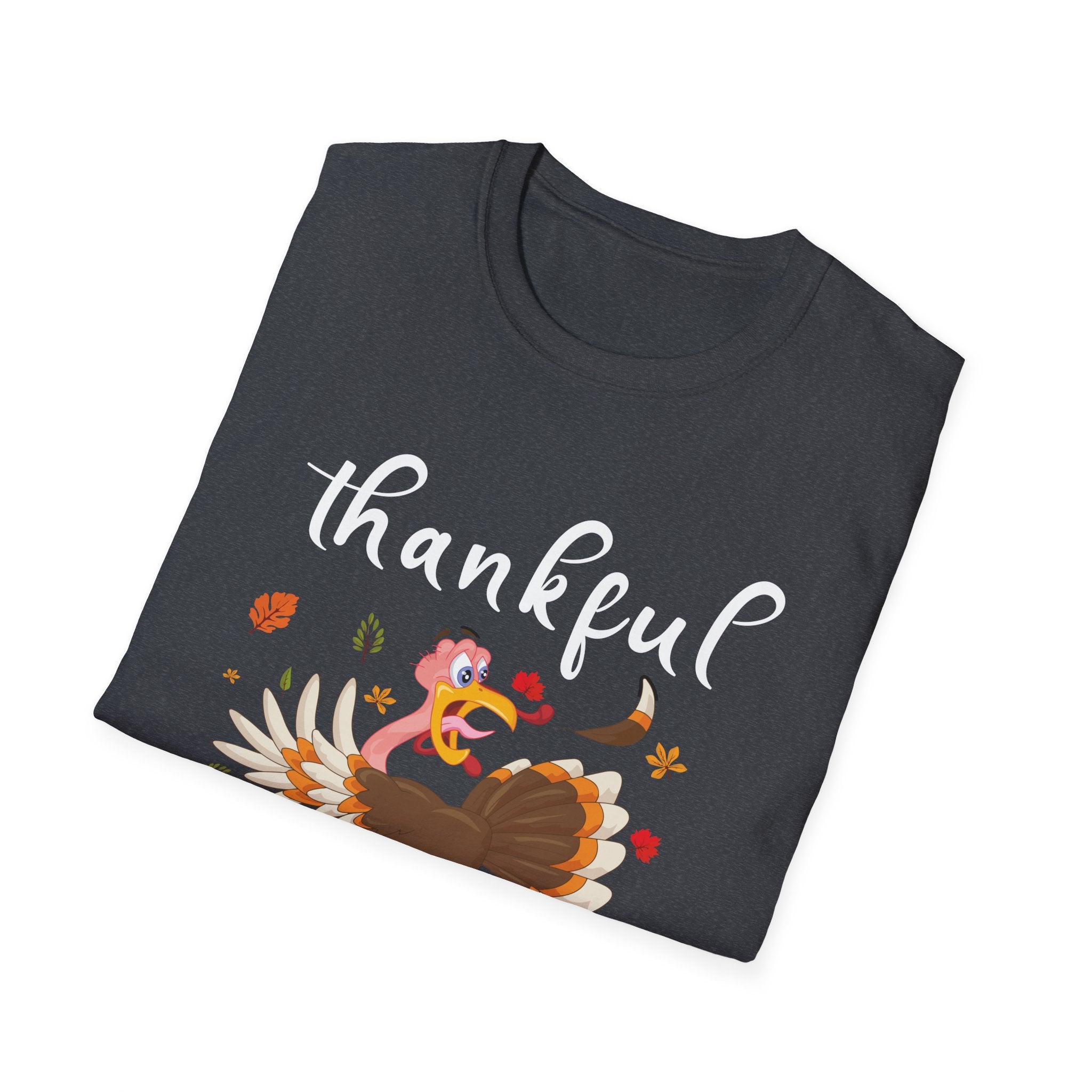 Thankful & Blessed Unisex Softstyle T-Shirt | Fall Fashion, Thanksgiving Tee, Everyday Casual Wear, Gift for Friends & Family