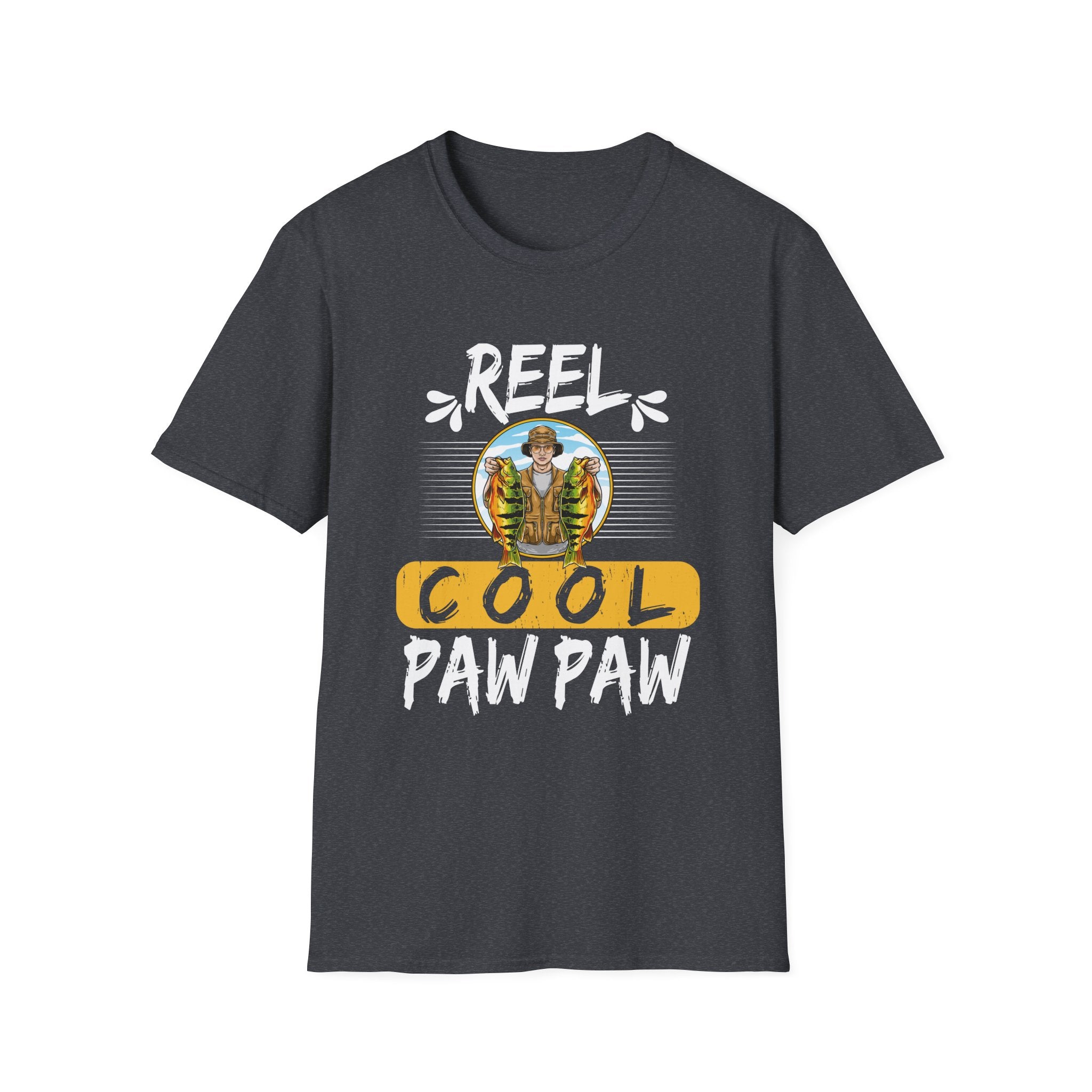 Reel Cool Paw Paw T-Shirt, Funny Grandpa Gift, Fishing Enthusiast Apparel, Unisex Graphic Tee, Outdoor Adventure Shirt